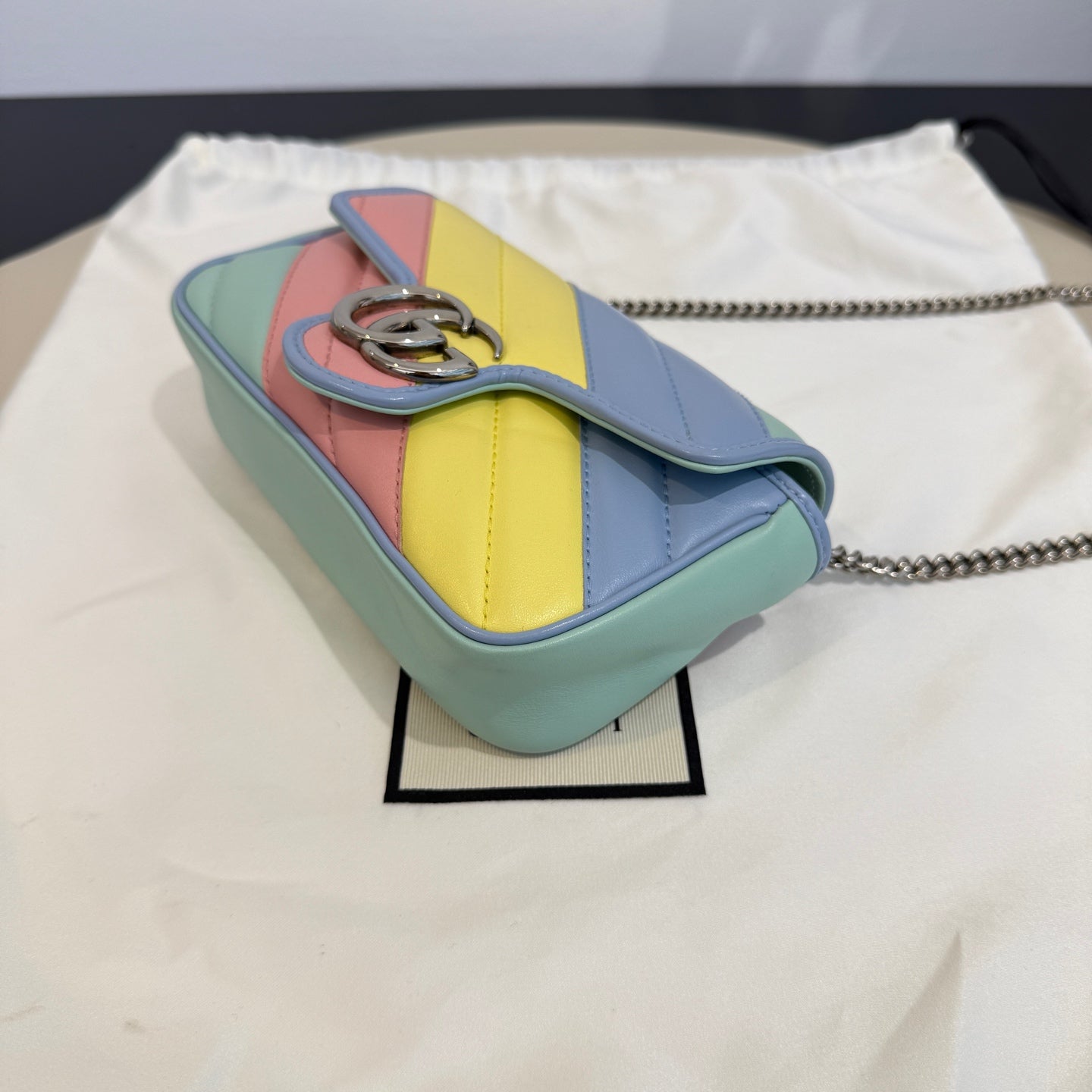 Gucci - GG Marmont Mini Chain Bag - Leather - Multicolour - (mini)
