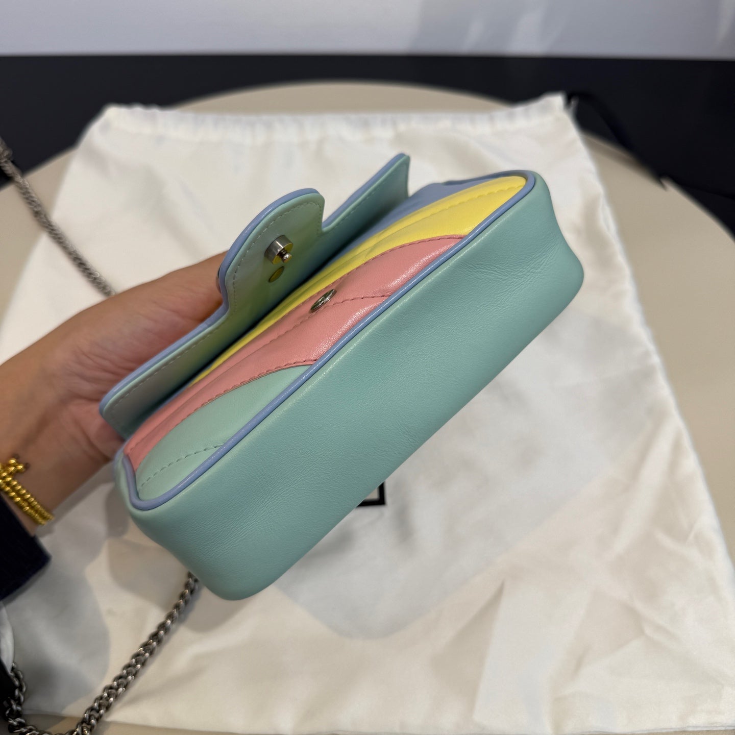 Gucci - GG Marmont Mini Chain Bag - Leather - Multicolour - (mini)