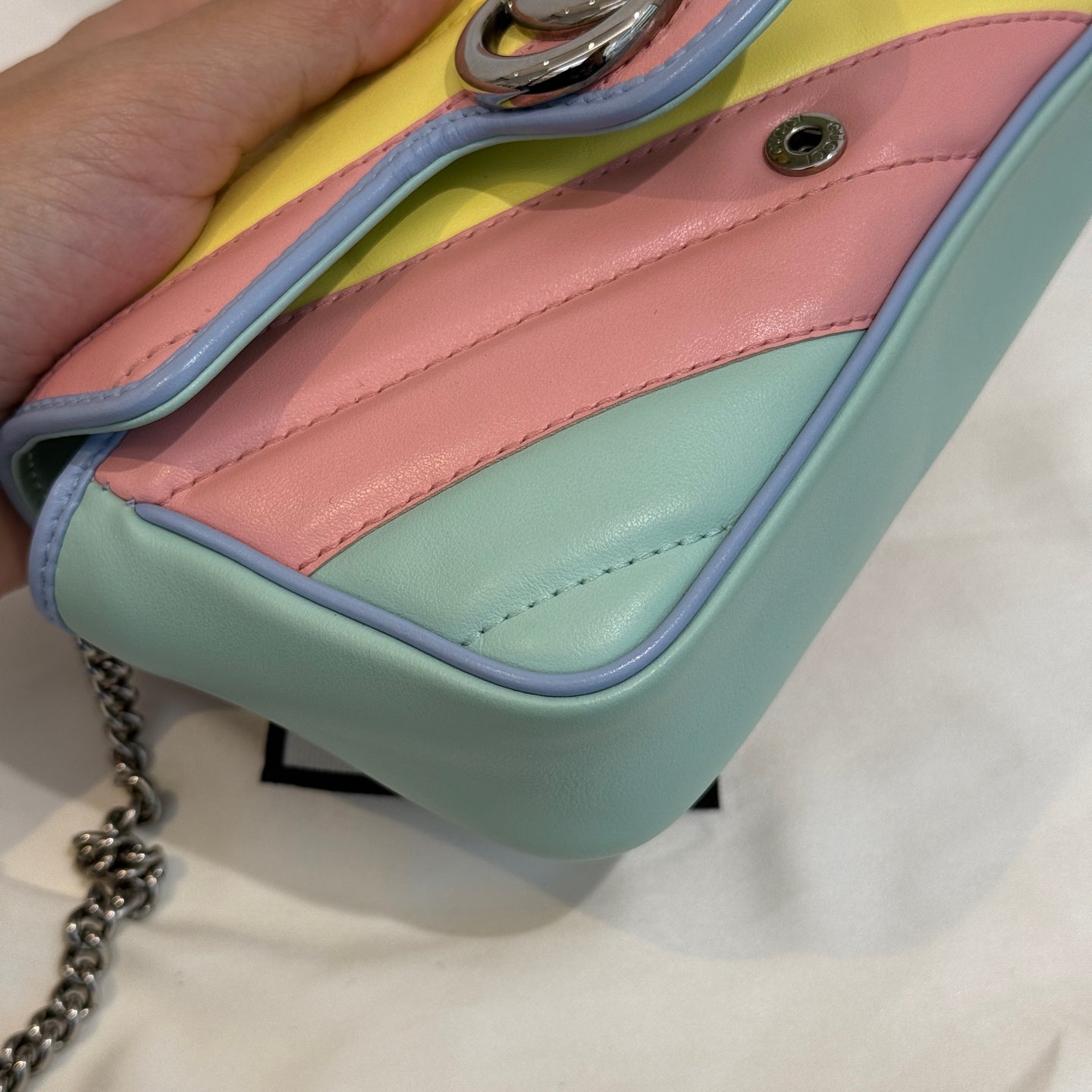 Gucci - GG Marmont Mini Chain Bag - Leather - Multicolour - (mini)