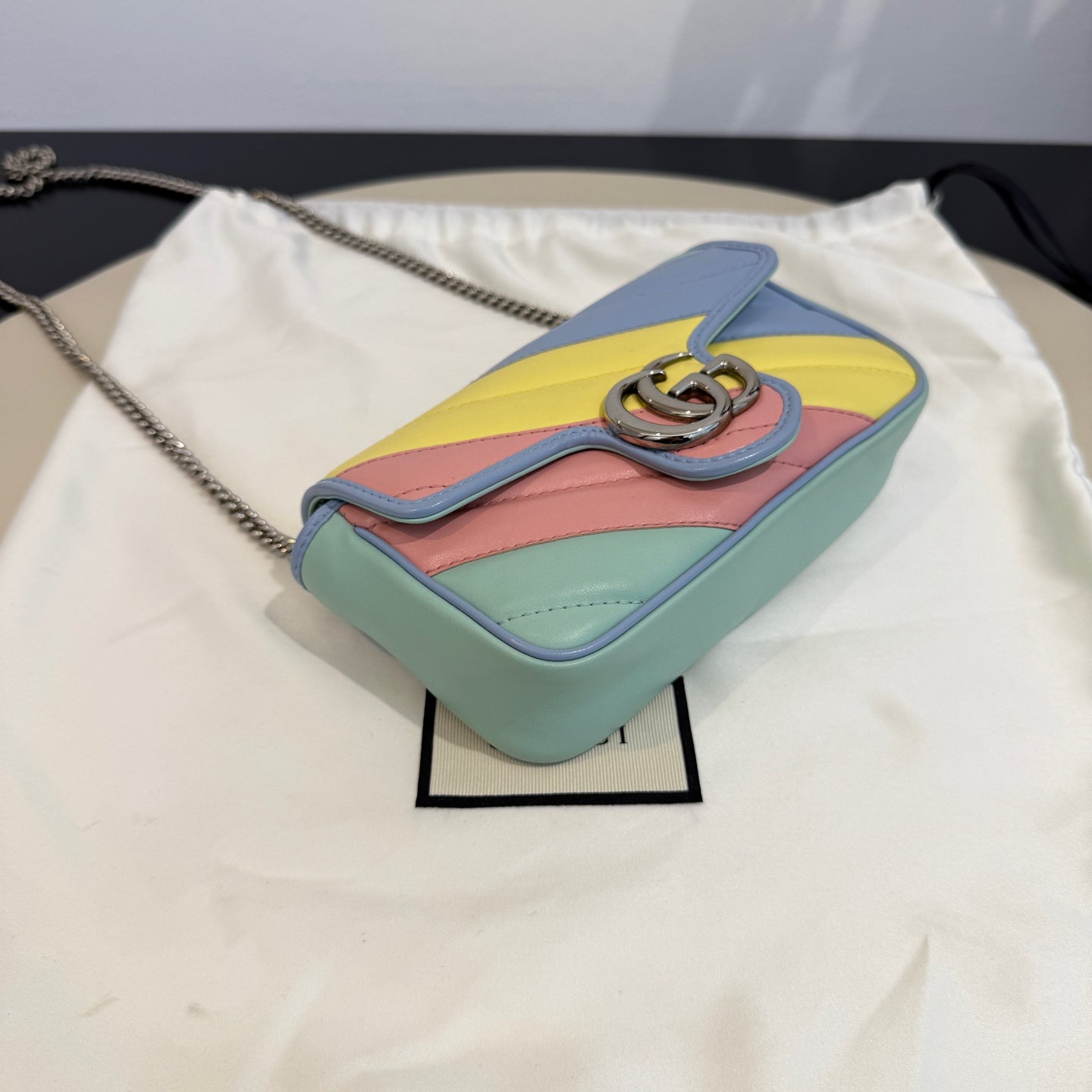 Gucci - GG Marmont Mini Chain Bag - Leather - Multicolour - (mini)