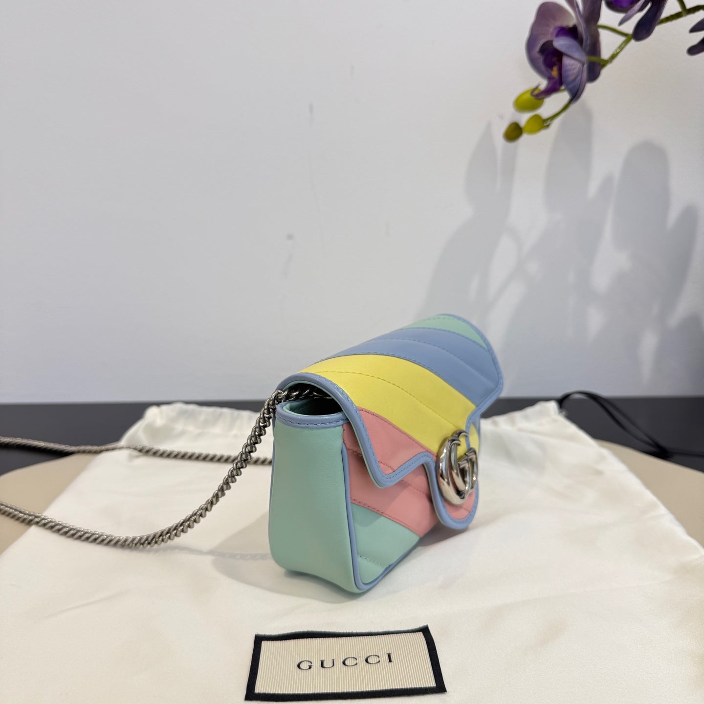 Gucci - GG Marmont Mini Chain Bag - Leather - Multicolour - (mini)