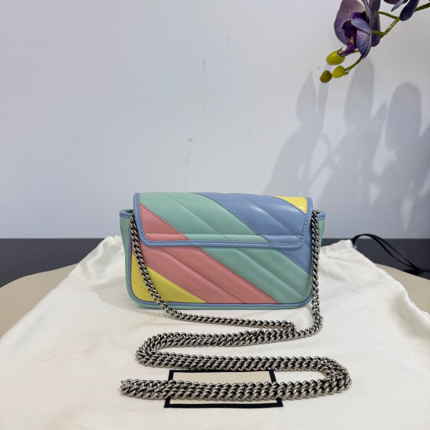 Gucci - GG Marmont Mini Chain Bag - Leather - Multicolour - (mini)