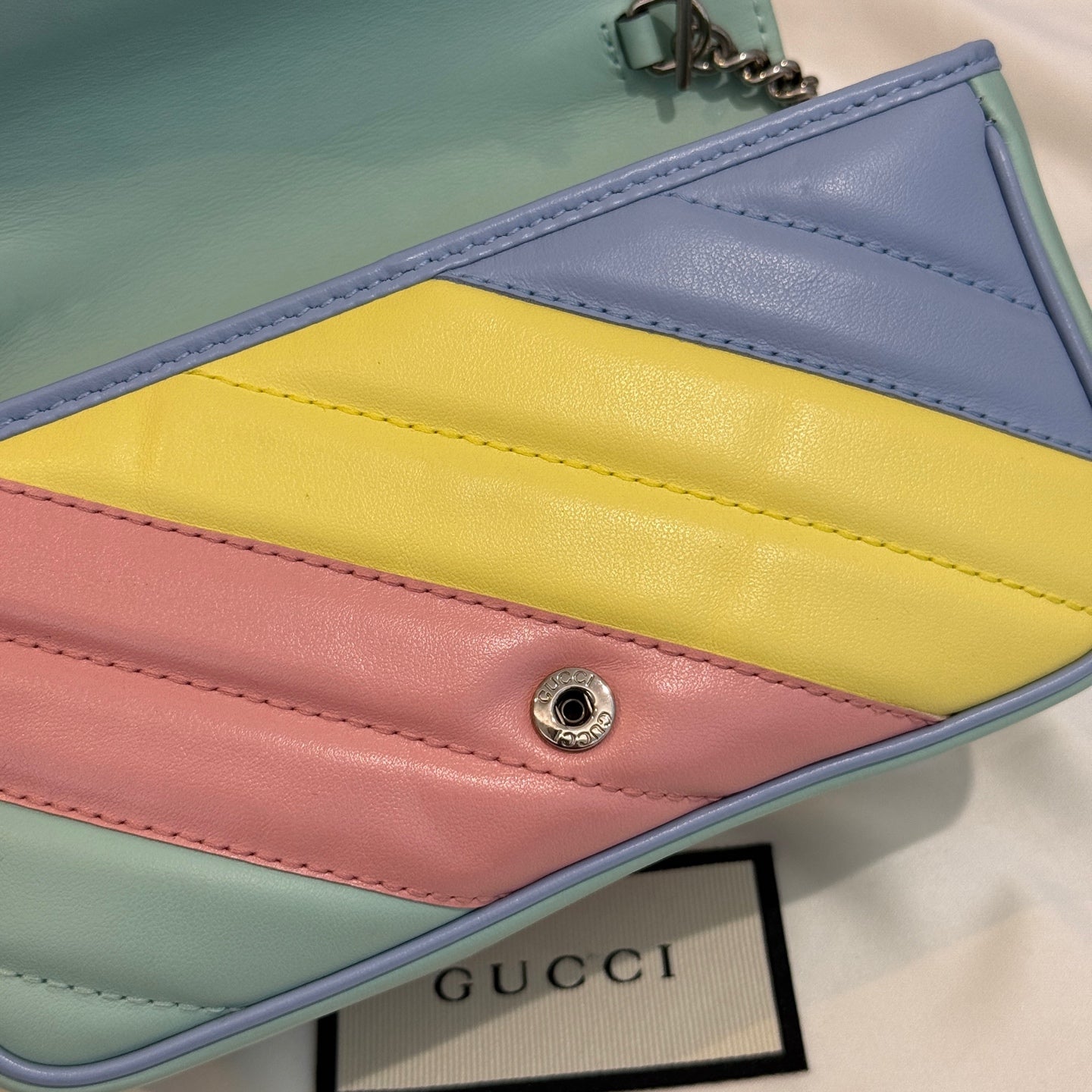Gucci - GG Marmont Mini Chain Bag - Leather - Multicolour - (mini)