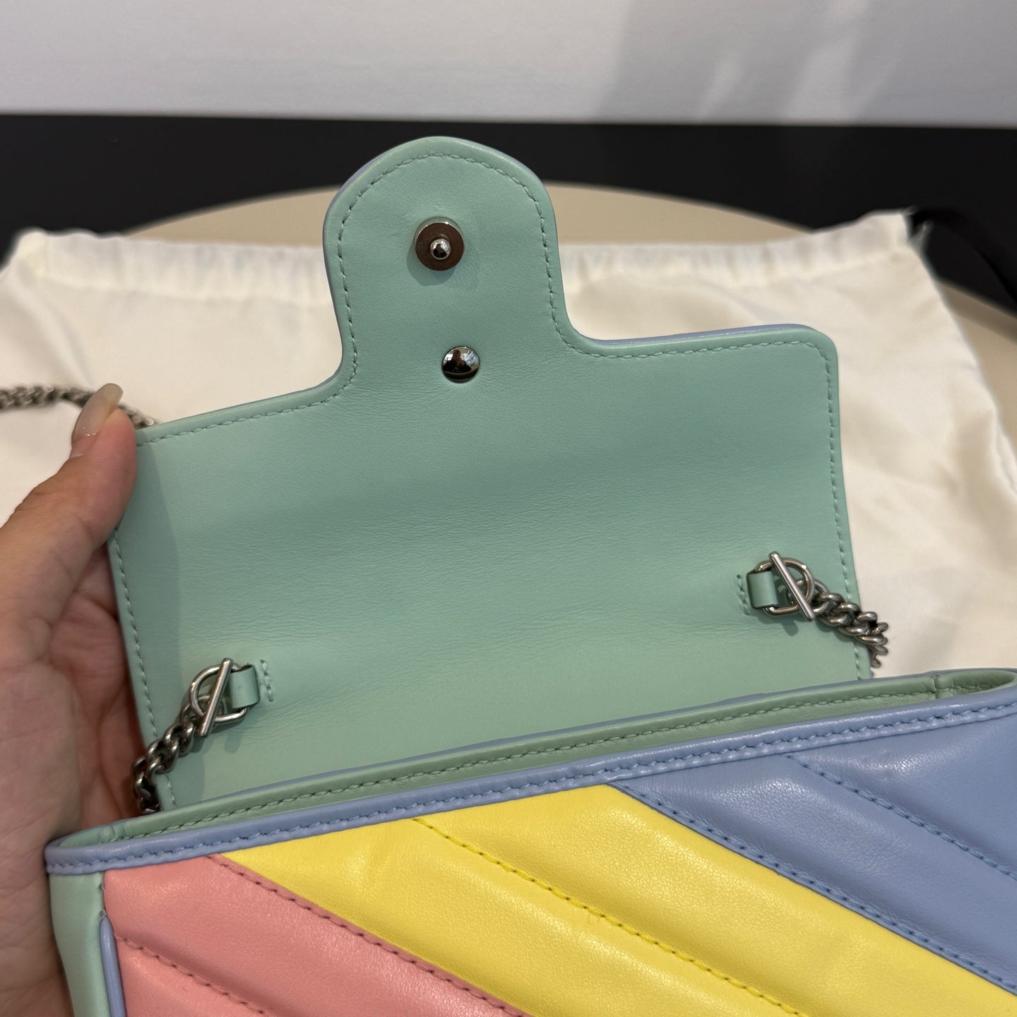 Gucci - GG Marmont Mini Chain Bag - Leather - Multicolour - (mini)