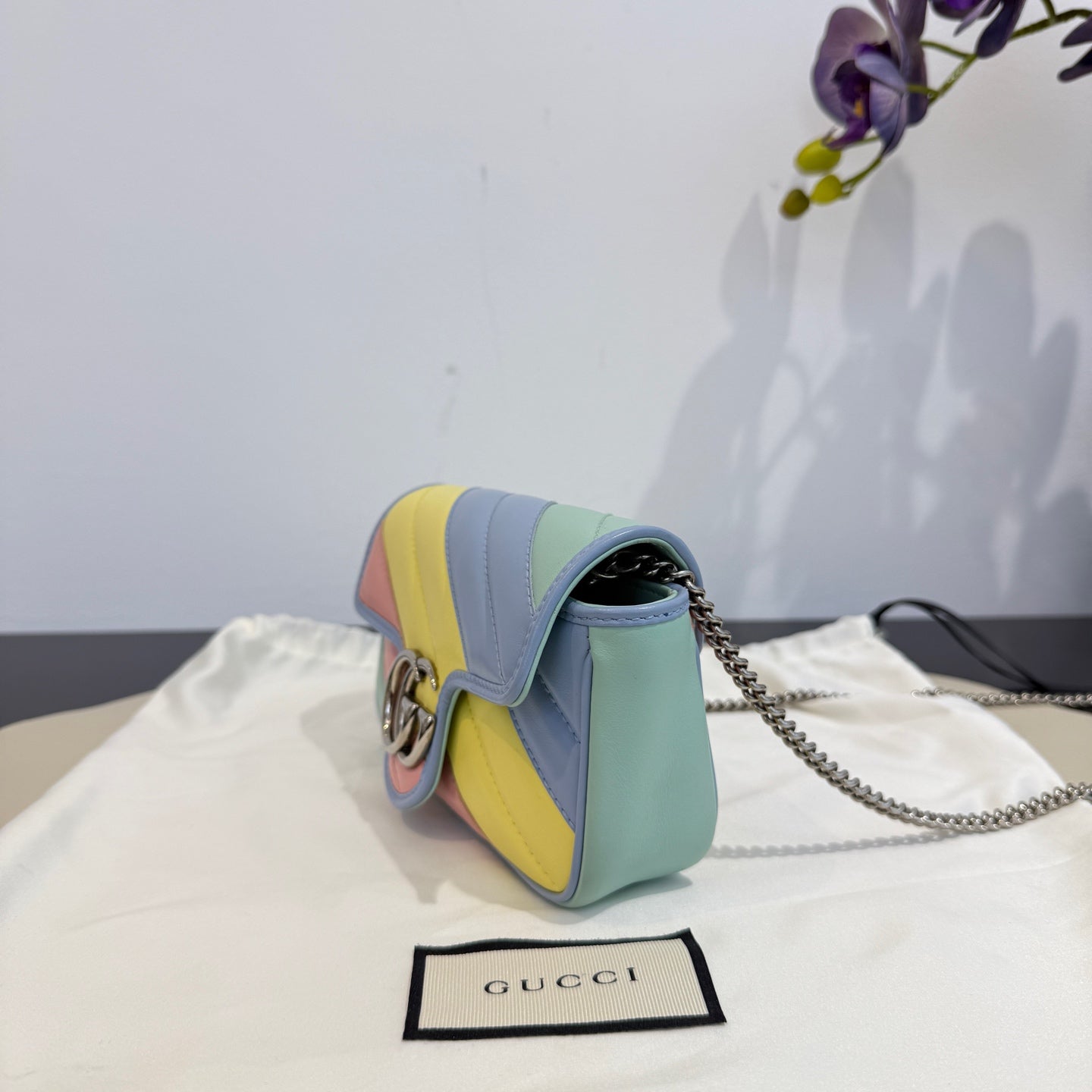 Gucci - GG Marmont Mini Chain Bag - Leather - Multicolour - (mini)