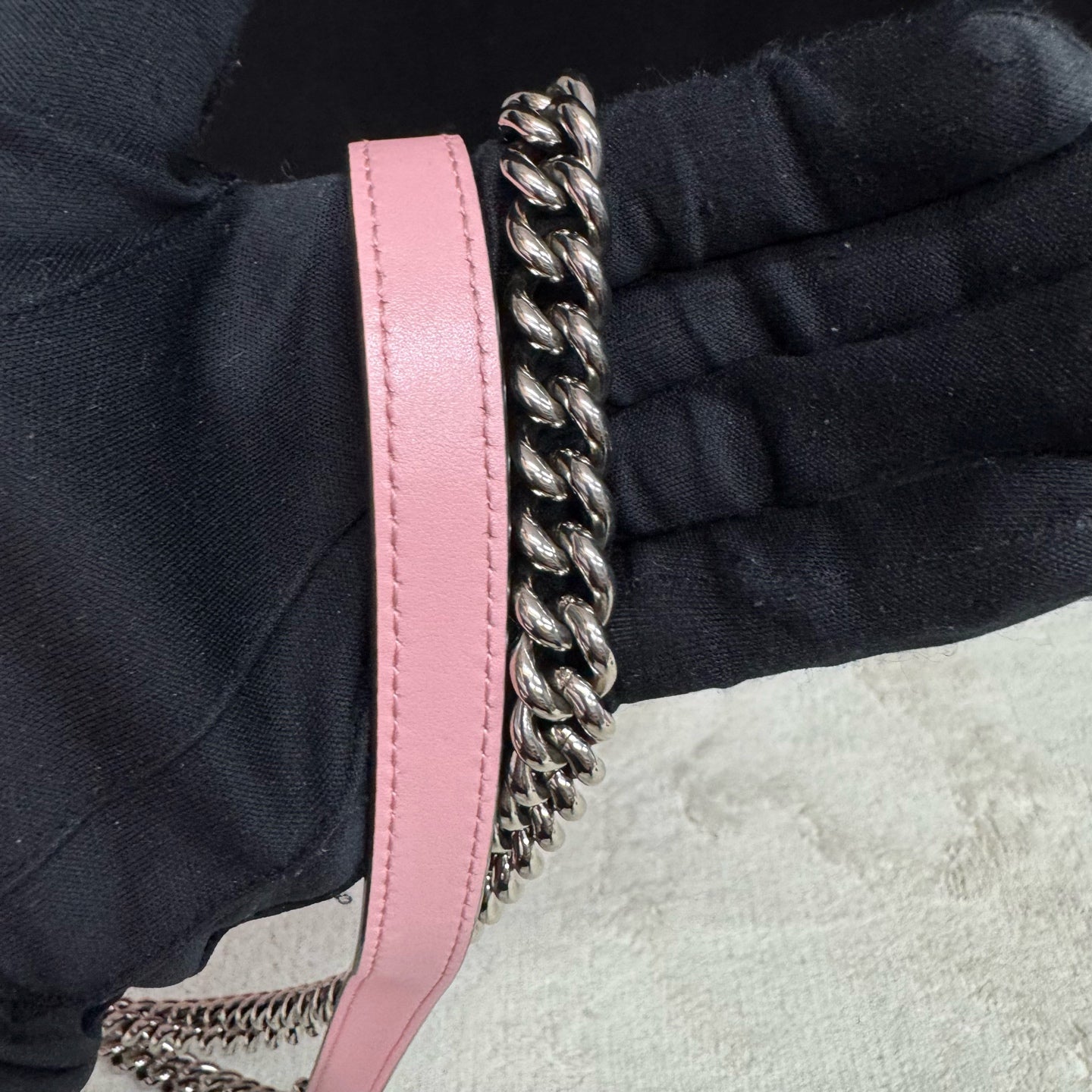 Gucci - GG Marmont Mini Chain Bag - Leather - Pink - (Mini)