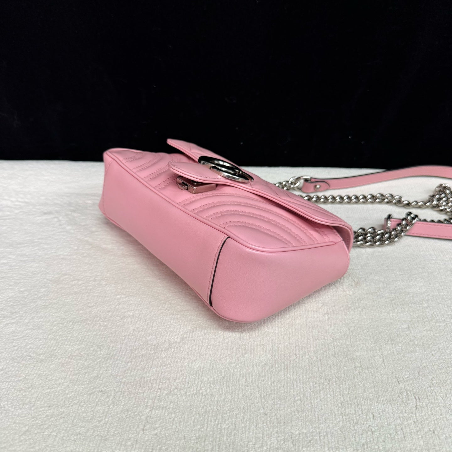 Gucci - GG Marmont Mini Chain Bag - Leather - Pink - (Mini)