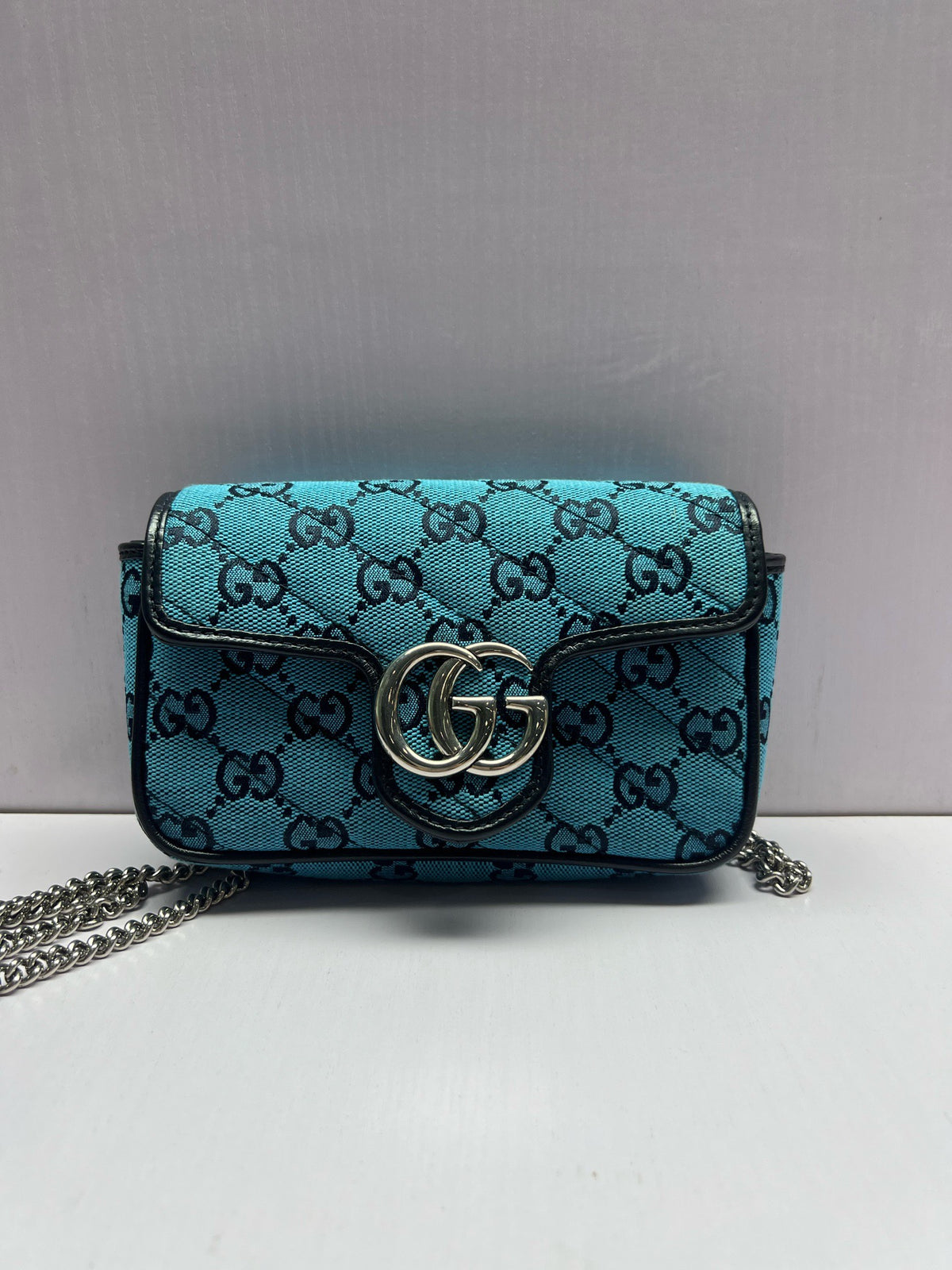 Gucci - GG Marmont Mini - Cloth - Blue - (mini)