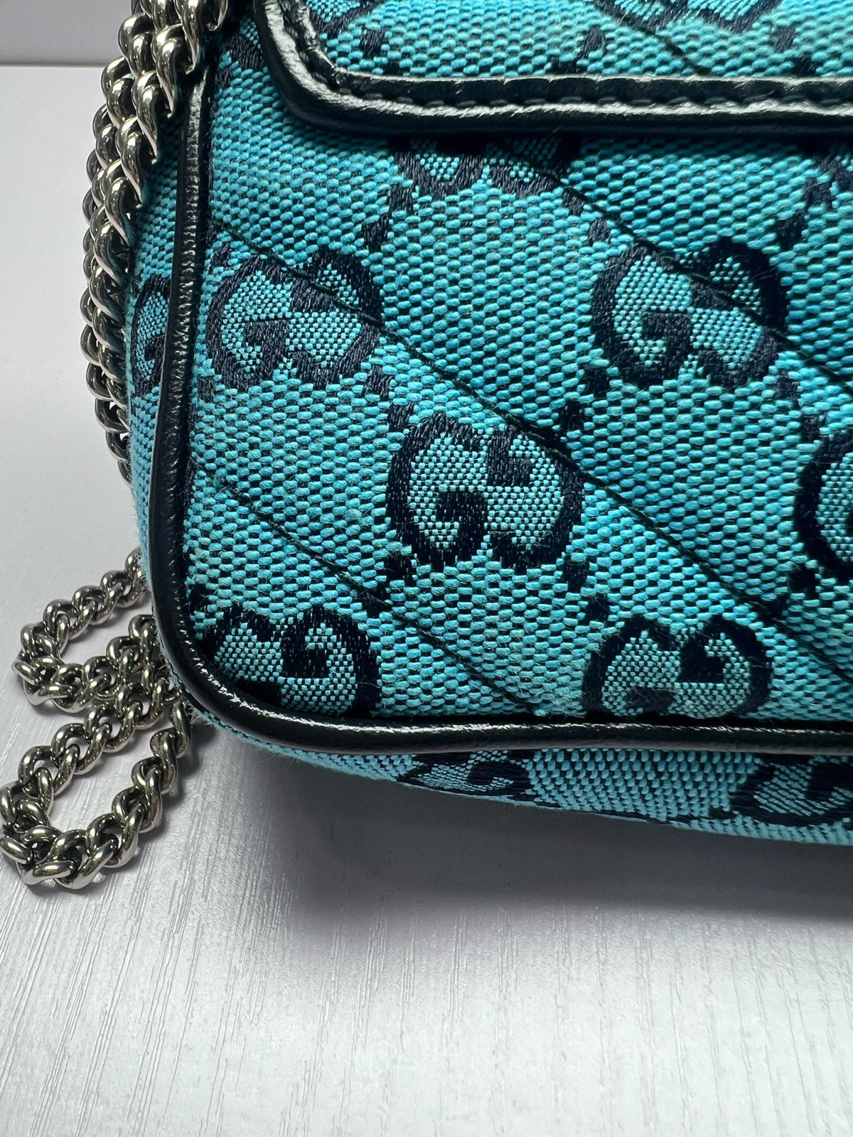 Gucci - GG Marmont Mini - Cloth - Blue - (mini)