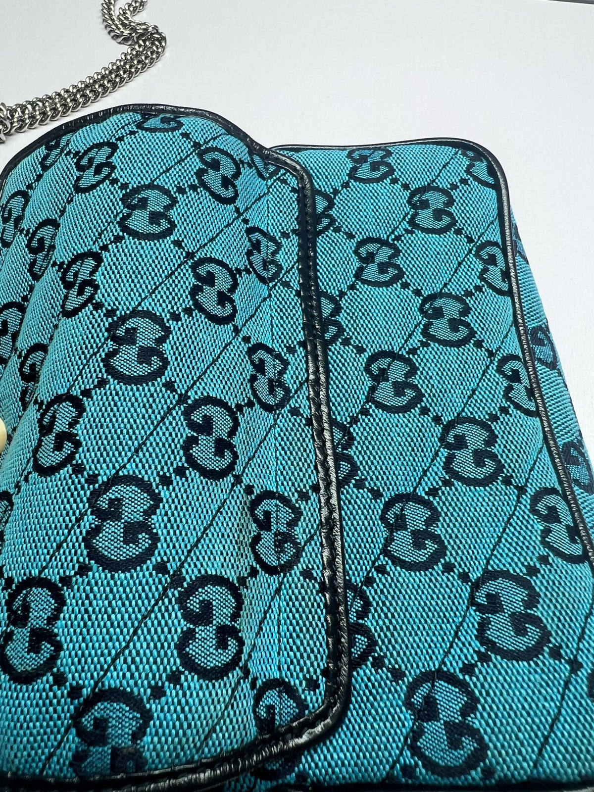 Gucci - GG Marmont Mini - Cloth - Blue - (mini)