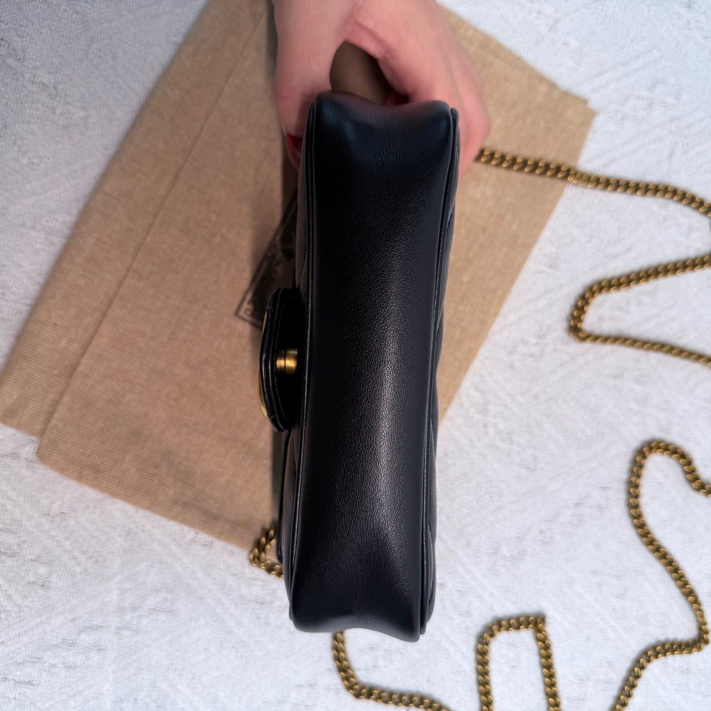 Gucci - GG Marmont Mini - Cowhide leather - Black - (mini)
