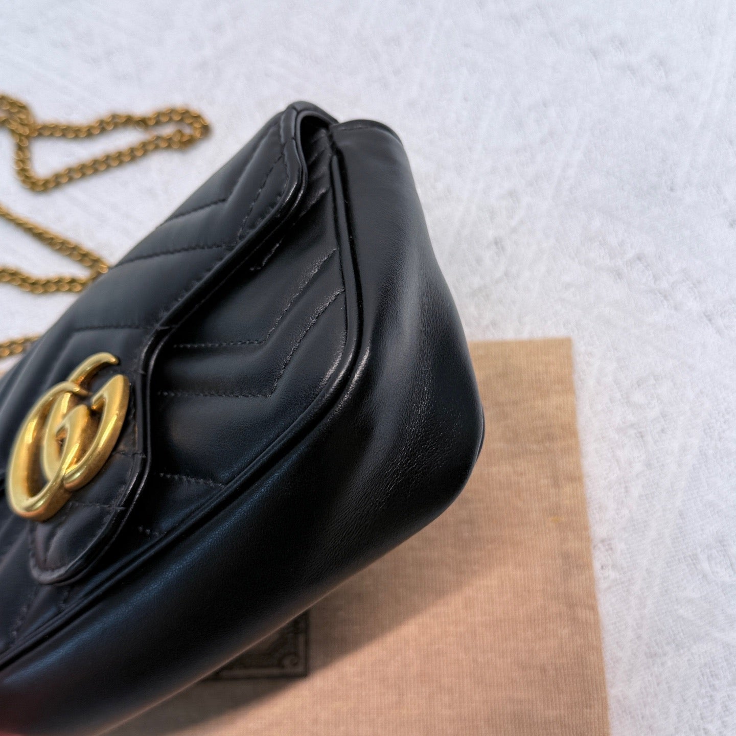 Gucci - GG Marmont Mini - Cowhide leather - Black - (mini)