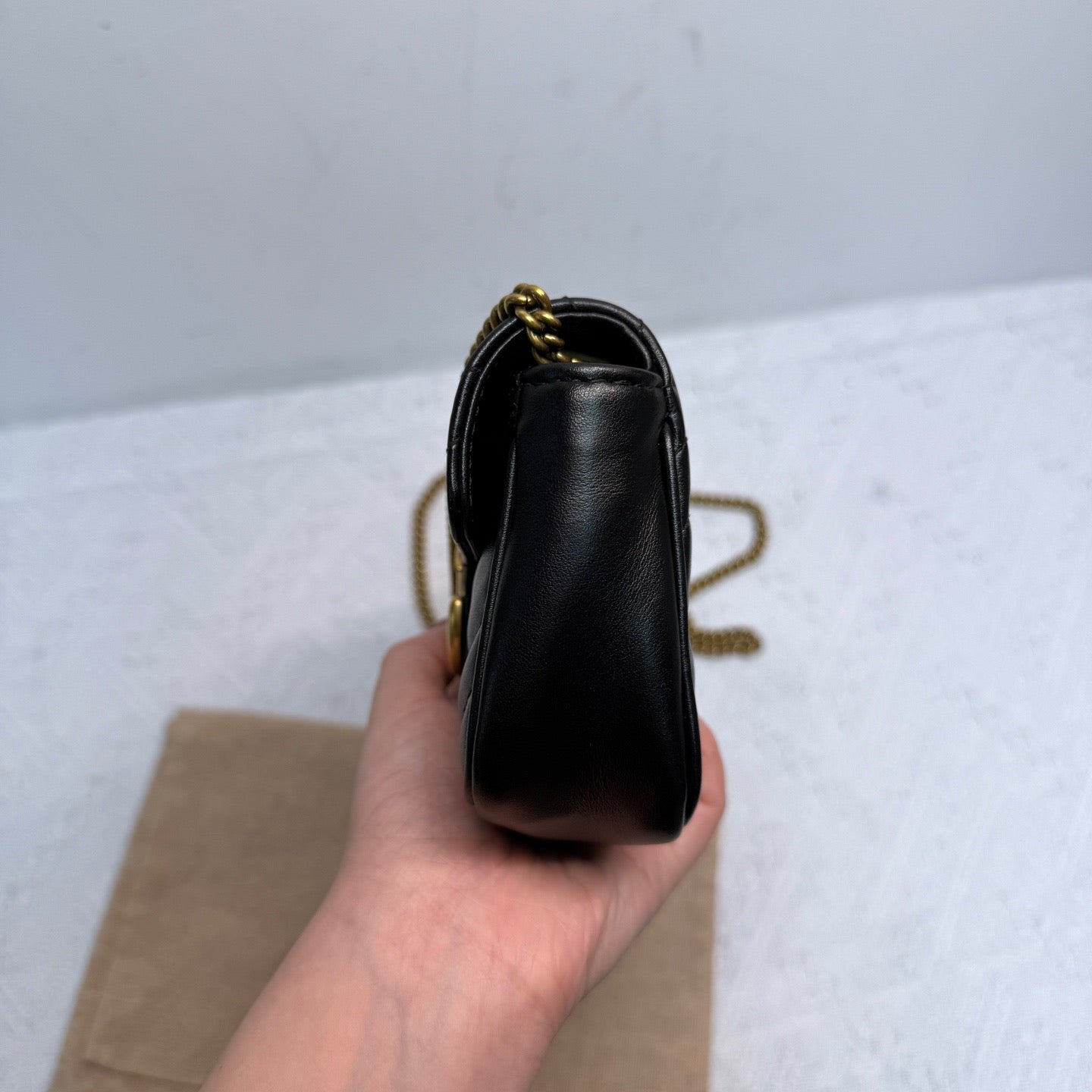 Gucci - GG Marmont Mini - Cowhide leather - Black - (mini)