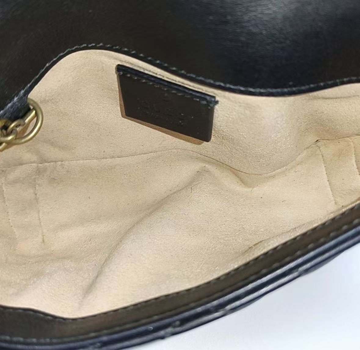Gucci - GG Marmont Mini - Cowhide leather - Black with Gold-Tone Hardware - (mini)