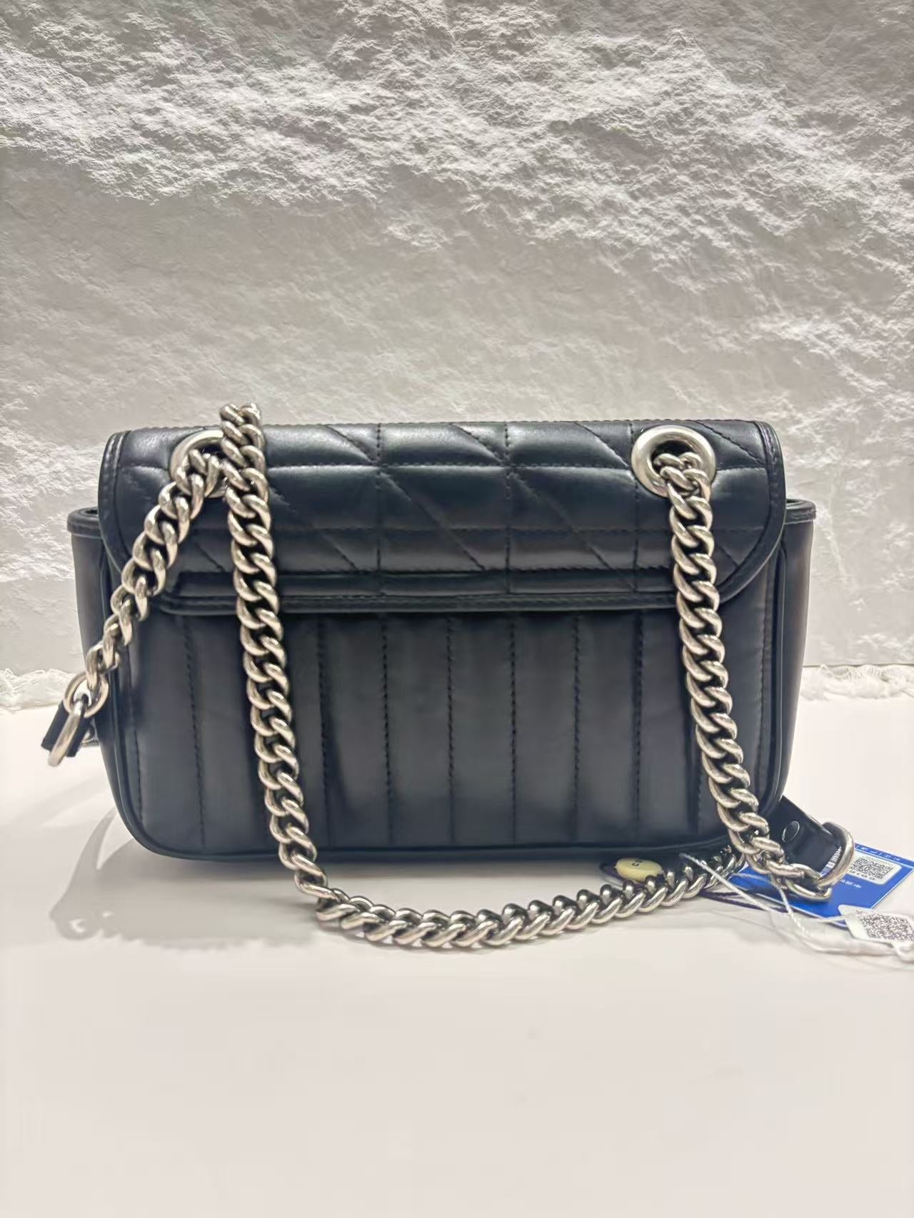Gucci - GG Marmont Mini Flap Bag - Leather - Black - (Mini)