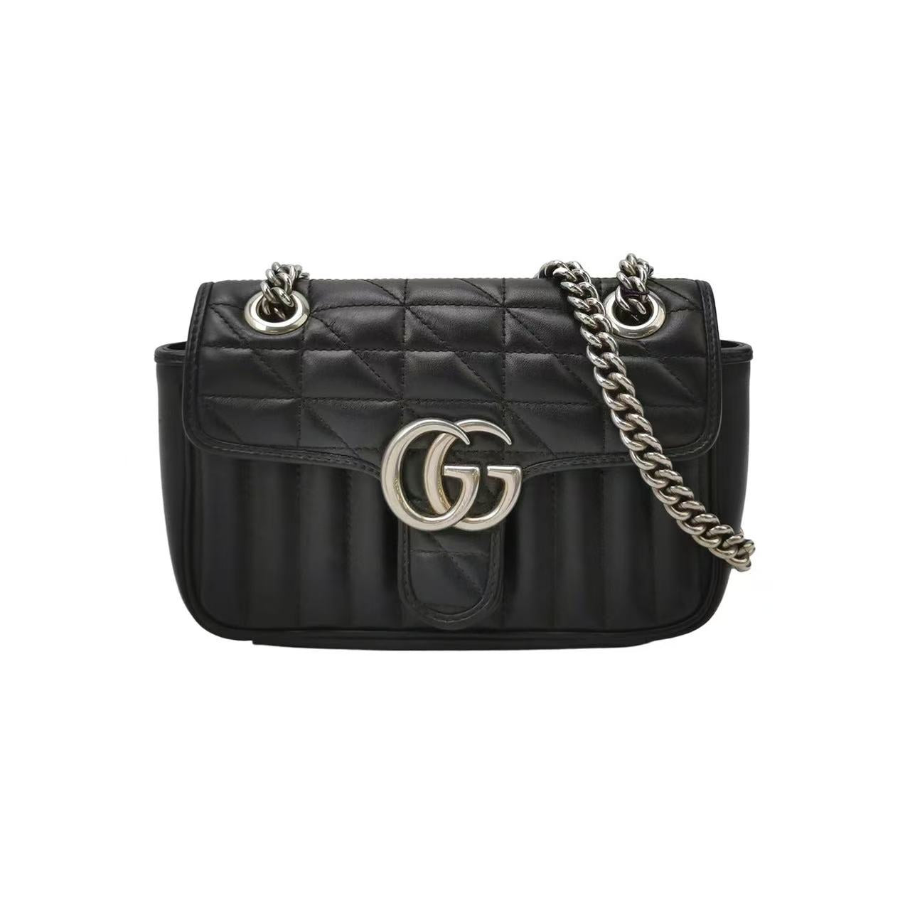 Gucci - GG Marmont Mini Flap Bag - Leather - Black - (Mini)