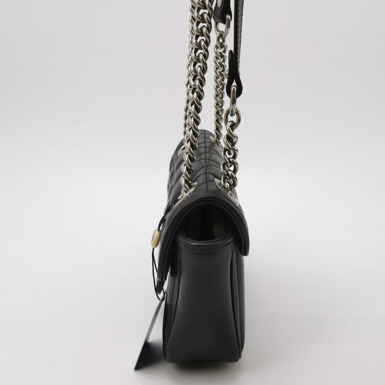 Gucci - GG Marmont Mini Flap Bag - Leather - Black - (Mini)