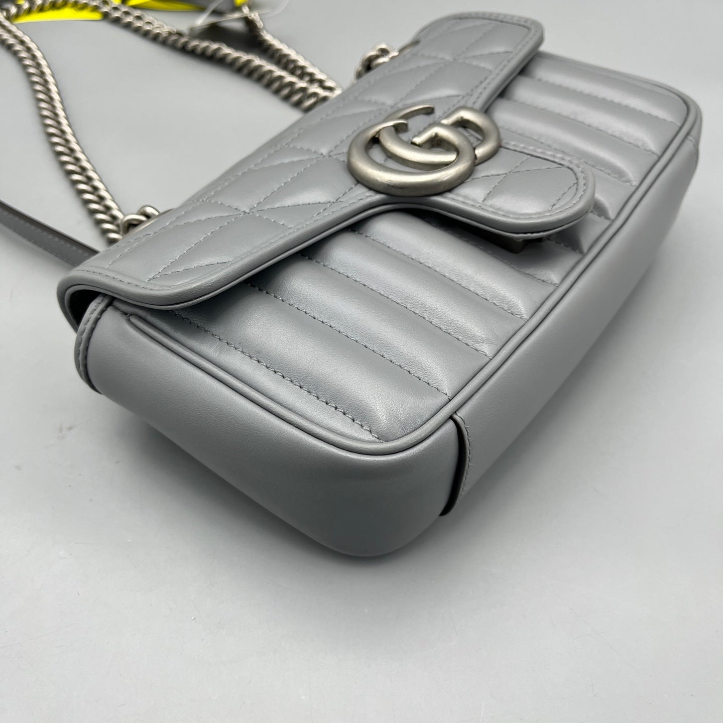 Gucci - GG Marmont Mini Flap Bag - Leather - Grey - (mini)