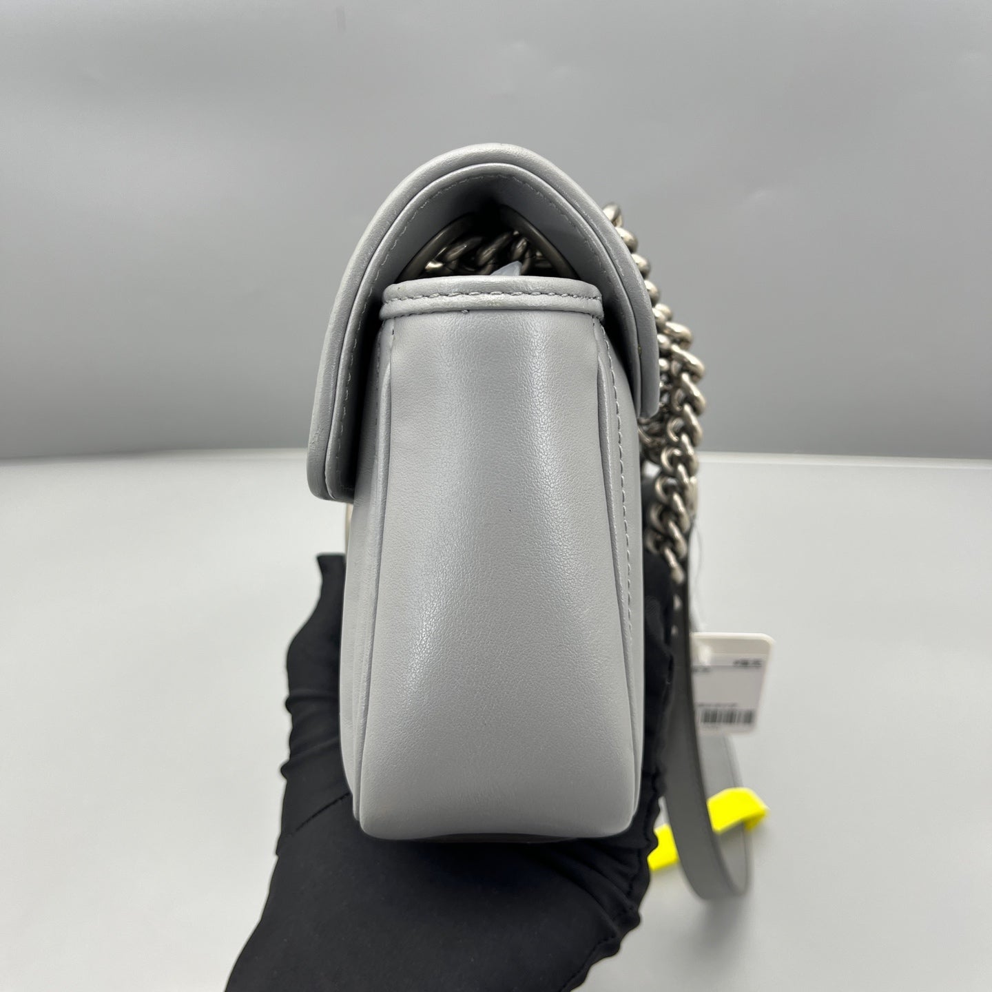 Gucci - GG Marmont Mini Flap Bag - Leather - Grey - (mini)