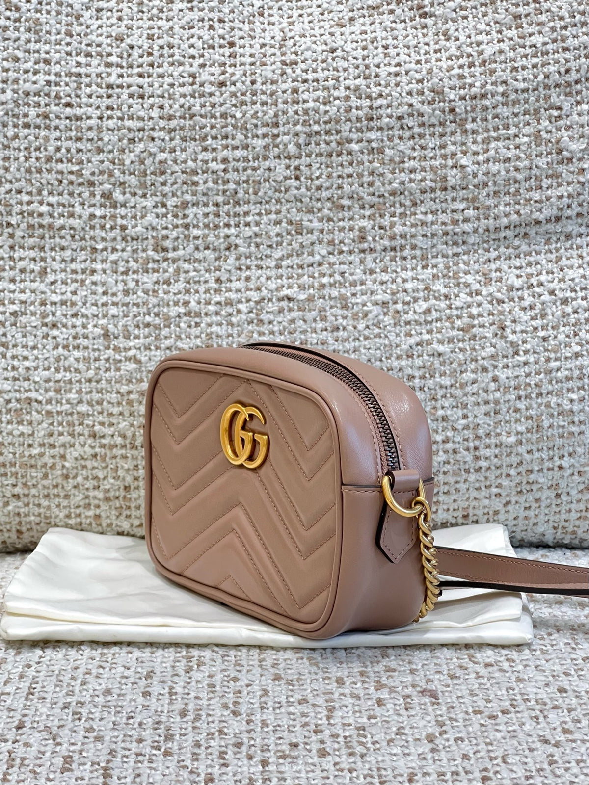 Gucci - GG Marmont Mini - Leather - Beige - (Mini)