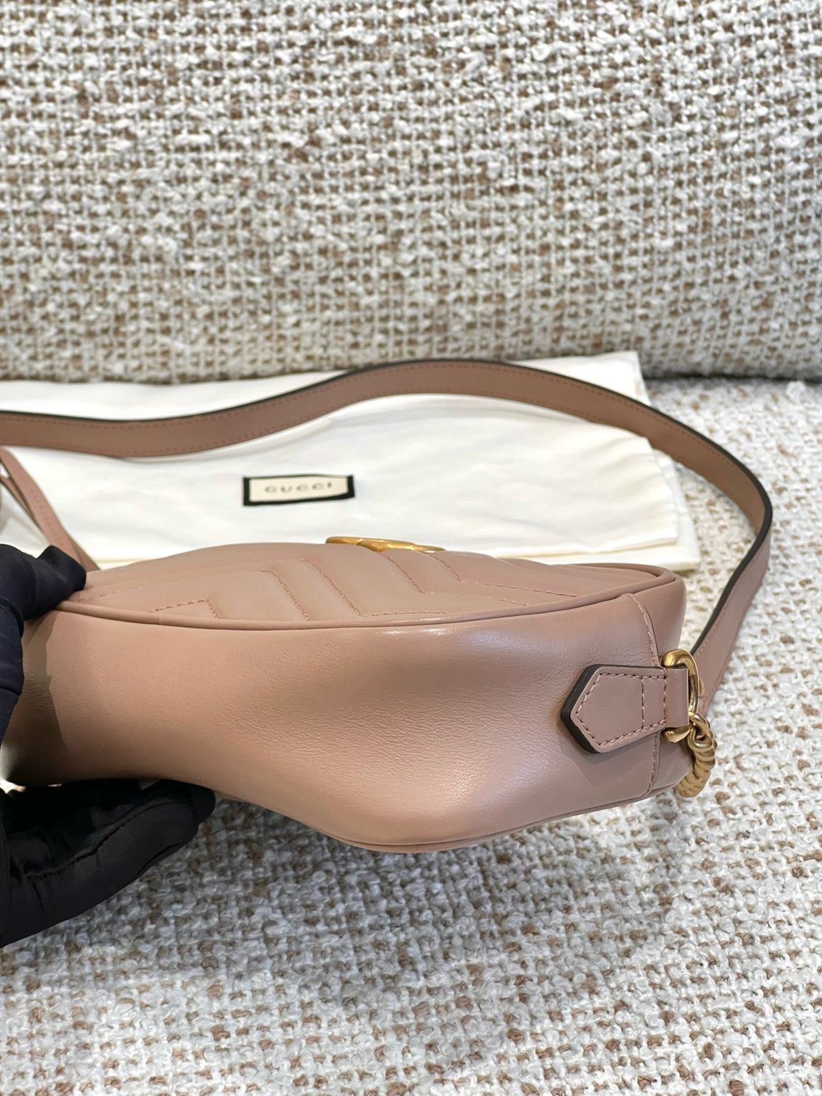 Gucci - GG Marmont Mini - Leather - Beige - (Mini)
