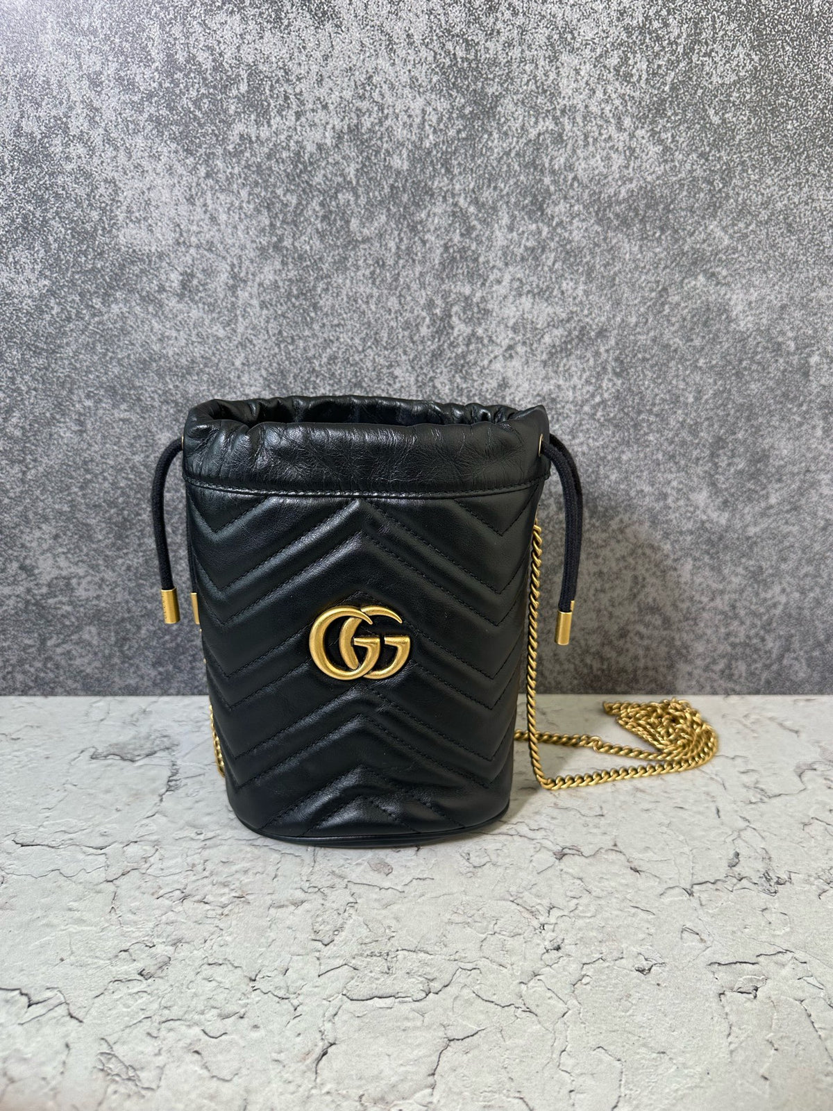 Gucci - GG Marmont Mini - Leather - Black - (mini)