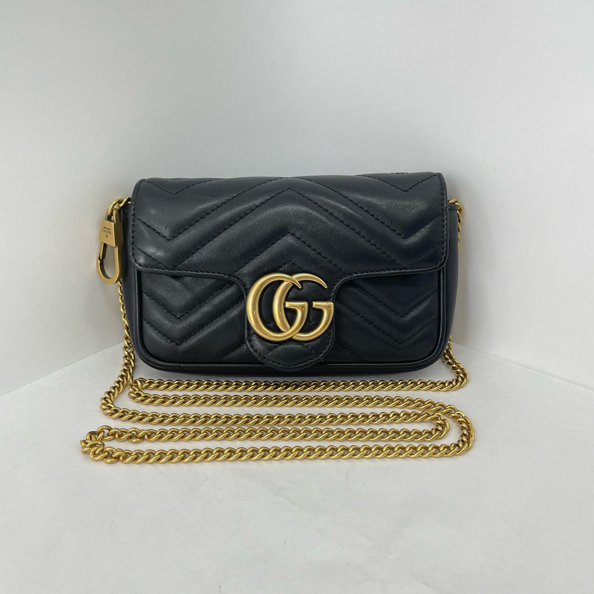 Gucci - GG Marmont Mini - Leather - Black - (mini)