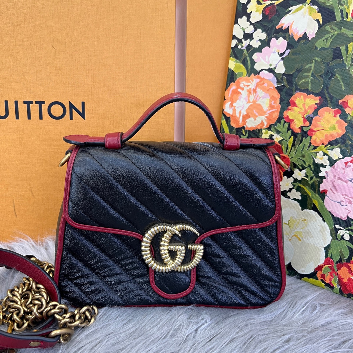Gucci - GG Marmont Mini - Leather - Black - (mini)