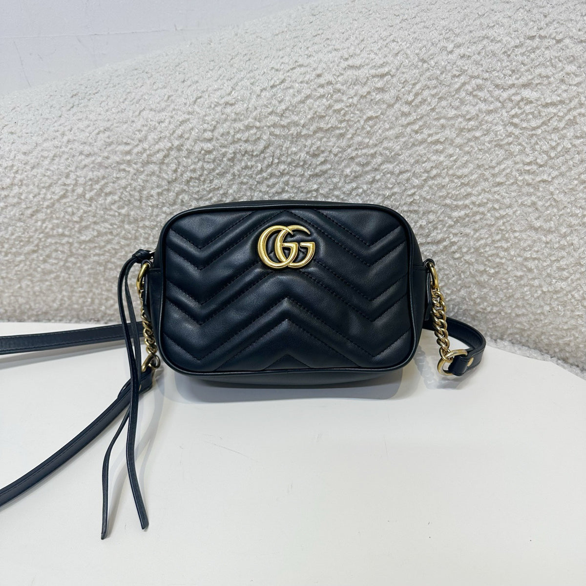 Gucci - GG Marmont Mini - Leather - Black - (mini)