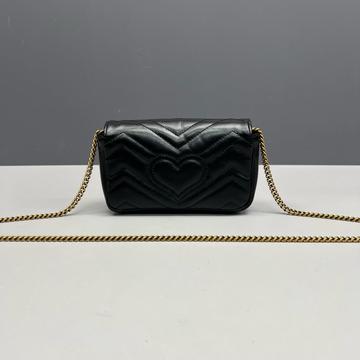 Gucci - GG Marmont Mini - Leather - Black - (mini)