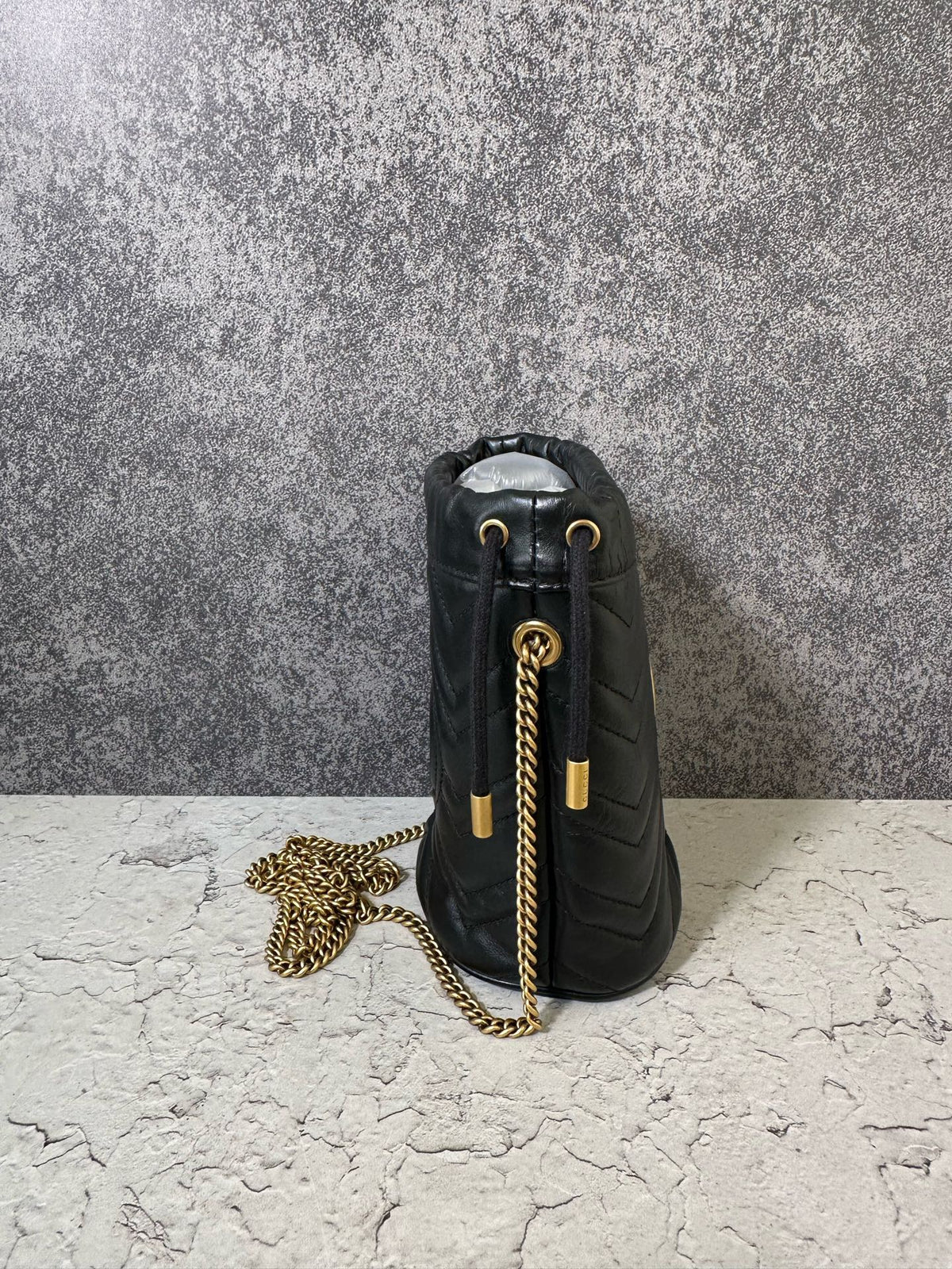 Gucci - GG Marmont Mini - Leather - Black - (mini)