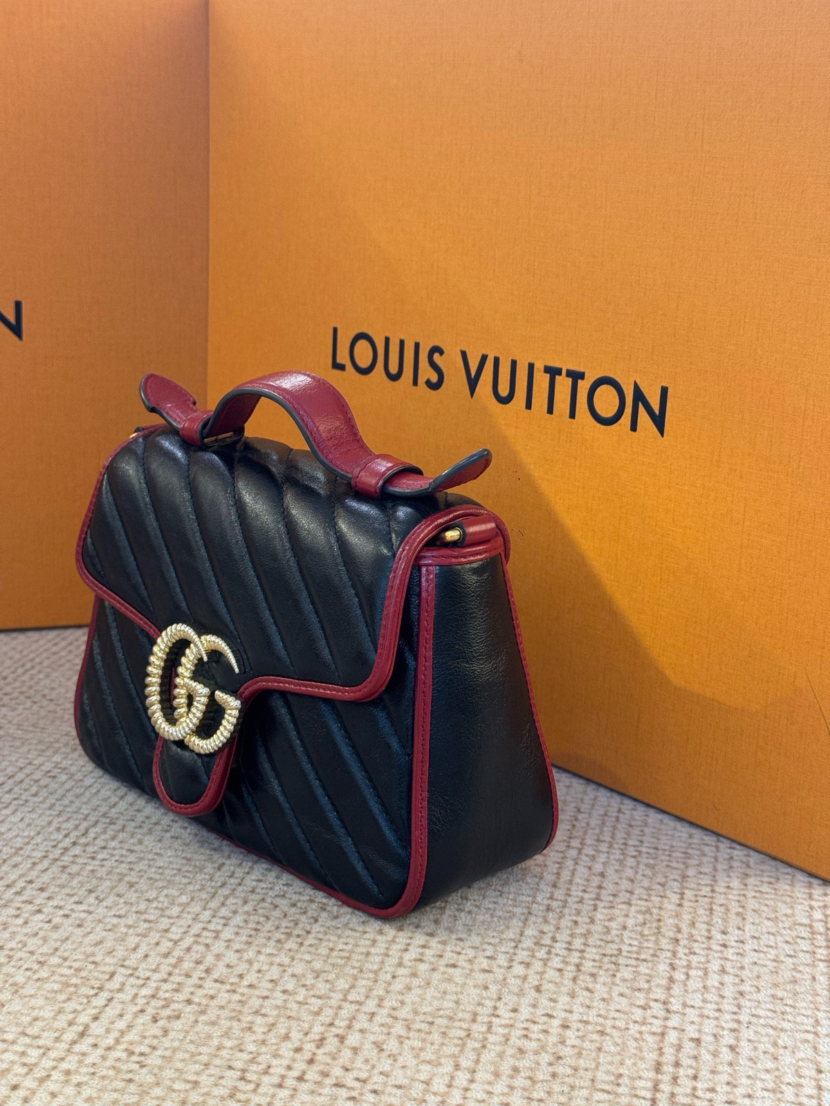 Gucci - GG Marmont Mini - Leather - Black - (mini)