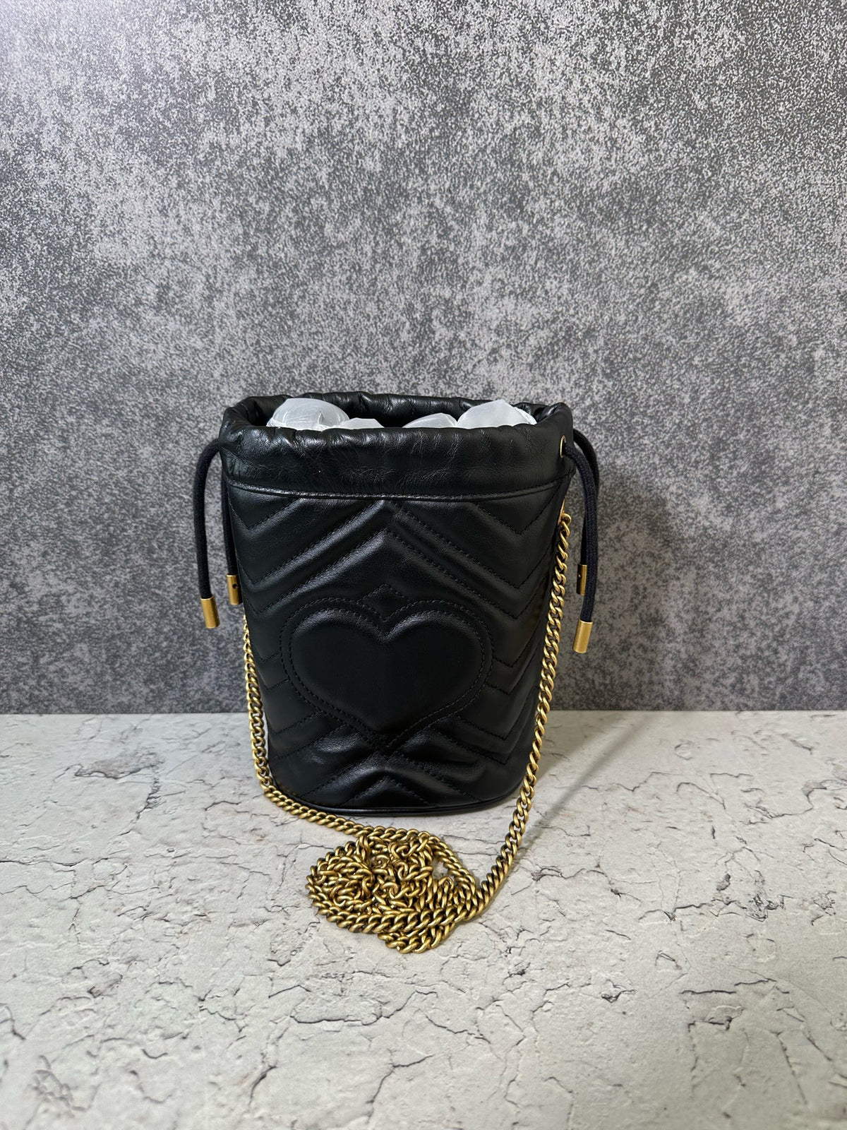 Gucci - GG Marmont Mini - Leather - Black - (mini)