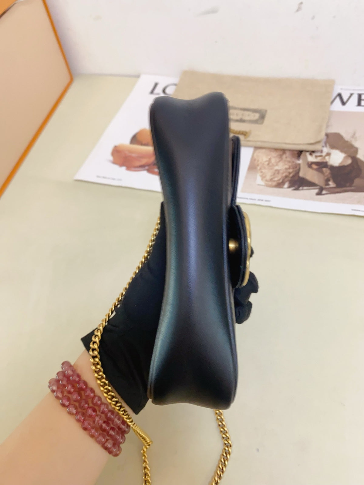 Gucci - GG Marmont Mini - Leather - Black - (mini)