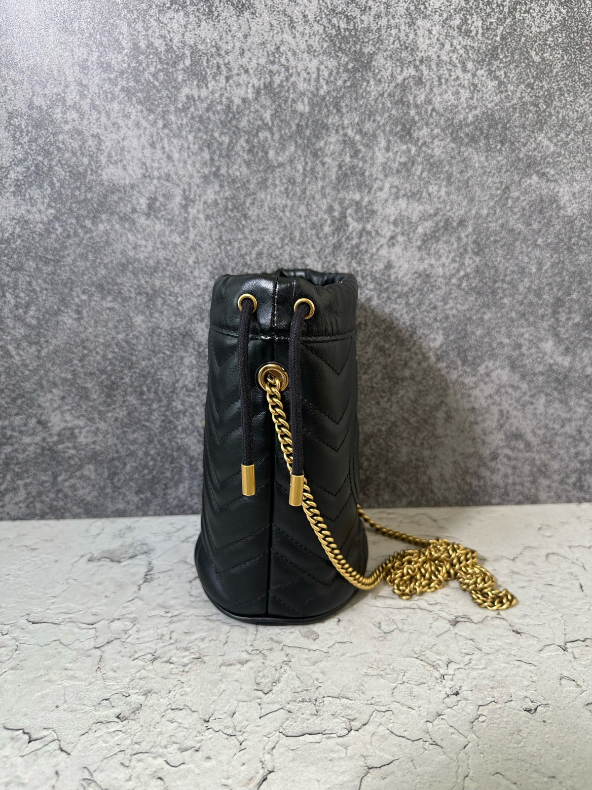 Gucci - GG Marmont Mini - Leather - Black - (mini)
