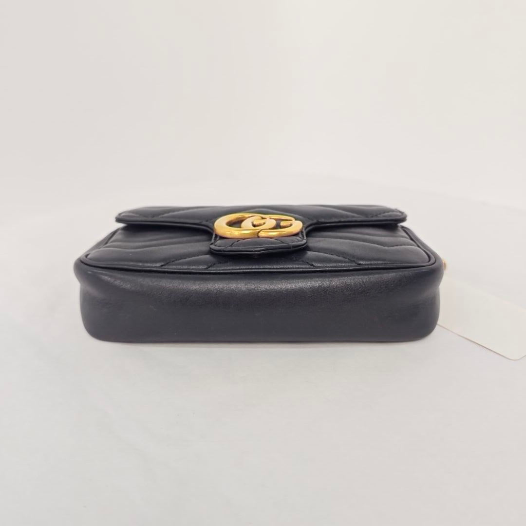 Gucci - GG Marmont Mini - Leather - Black - (mini)