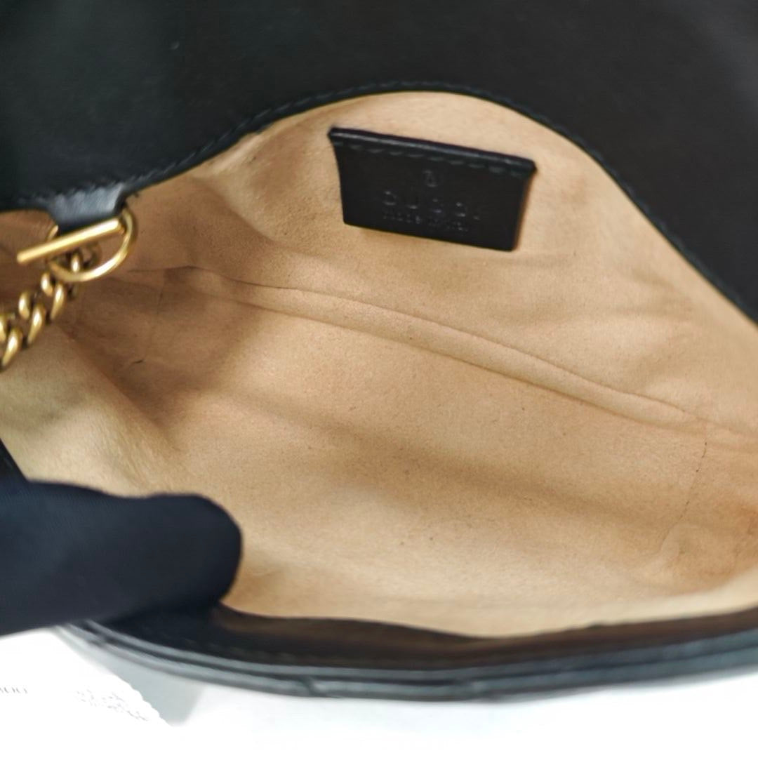 Gucci - GG Marmont Mini - Leather - Black - (mini)