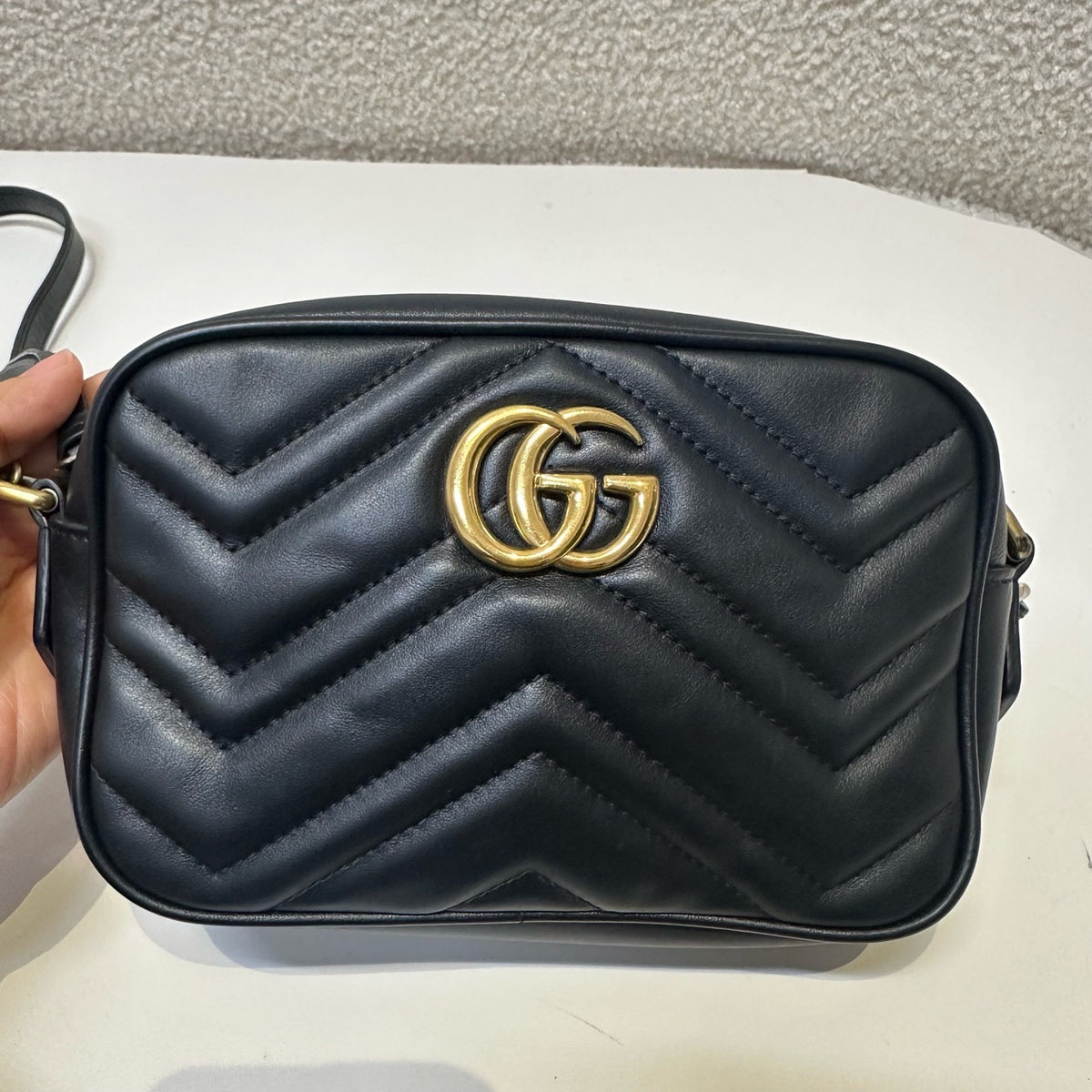 Gucci - GG Marmont Mini - Leather - Black - (mini)
