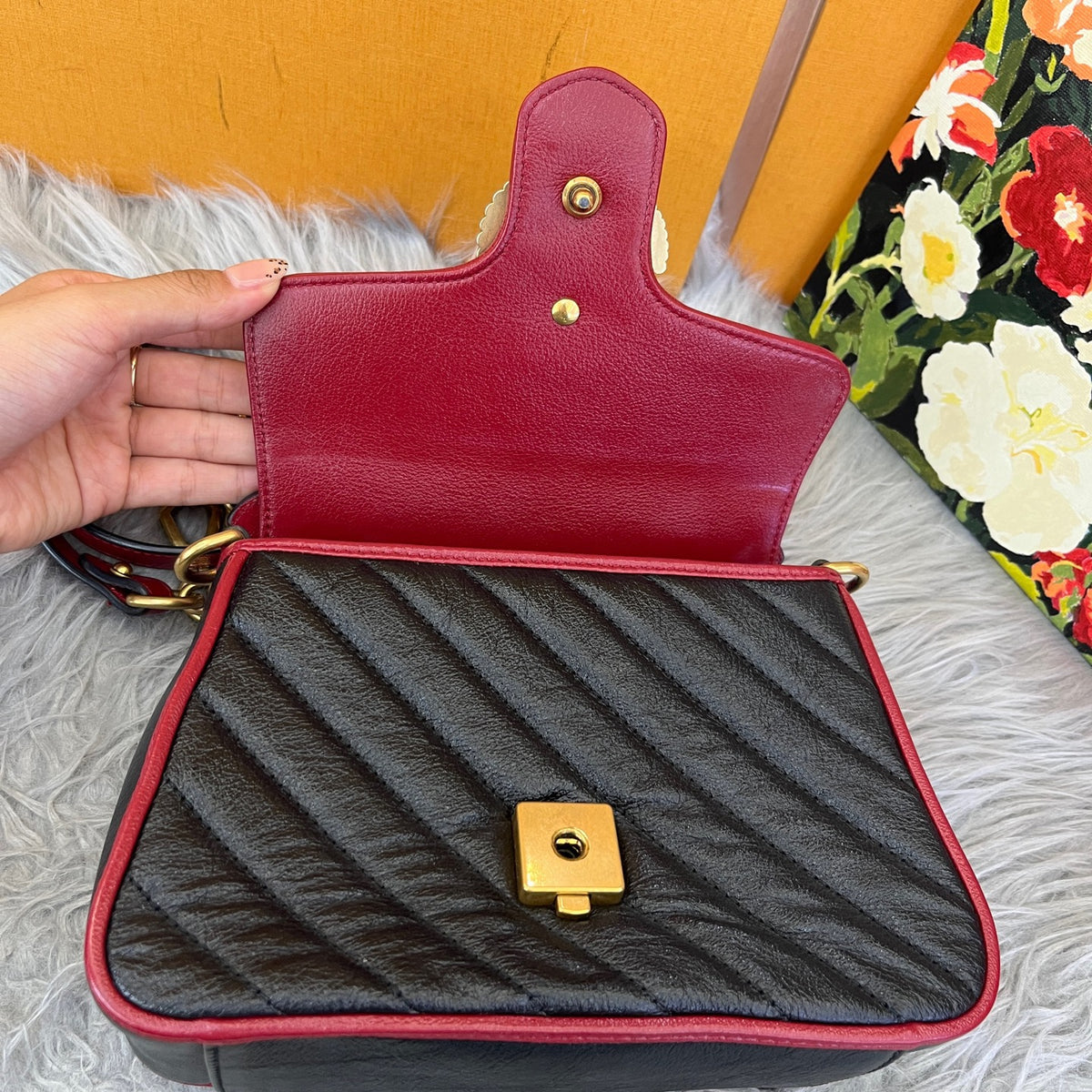 Gucci - GG Marmont Mini - Leather - Black - (mini)