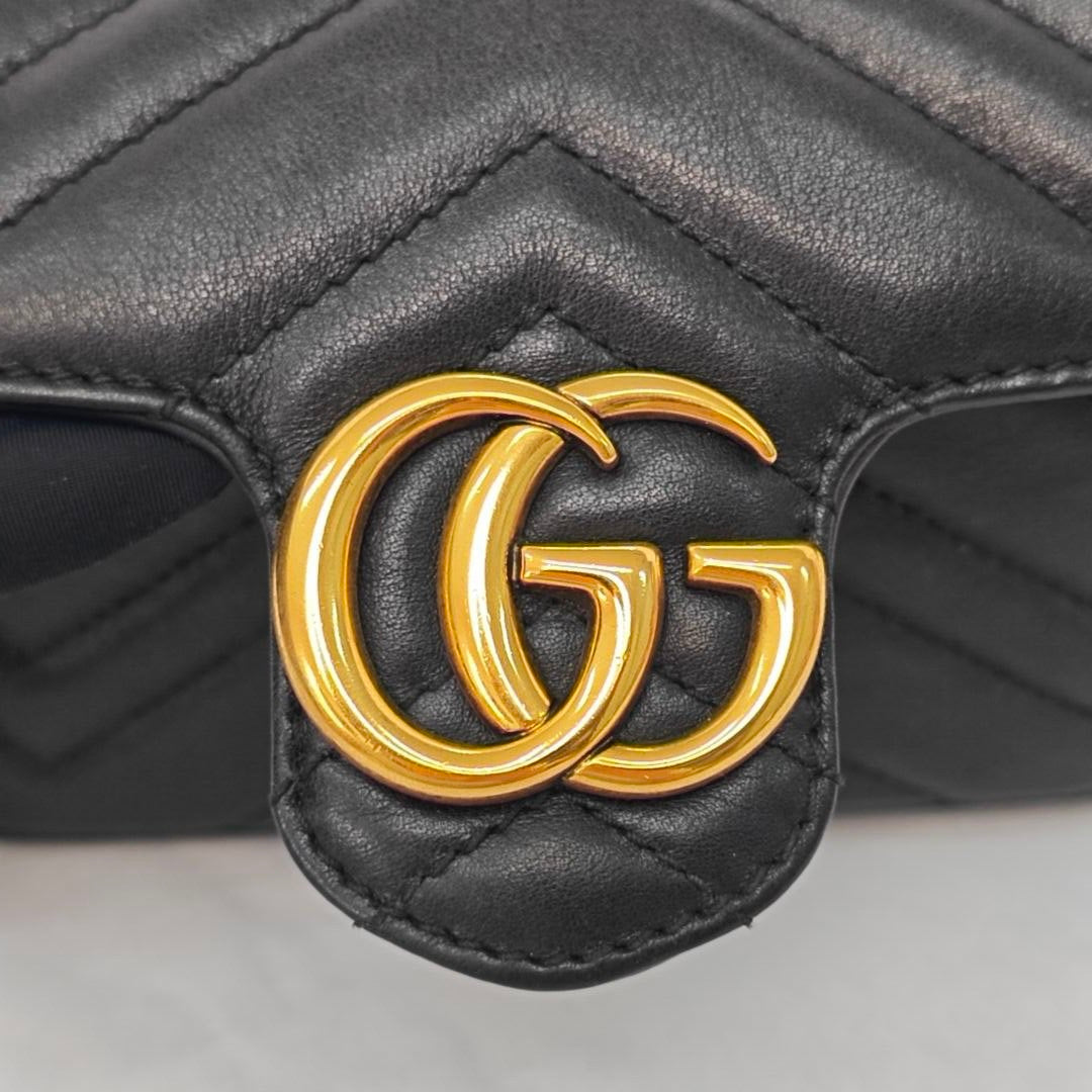 Gucci - GG Marmont Mini - Leather - Black - (mini)