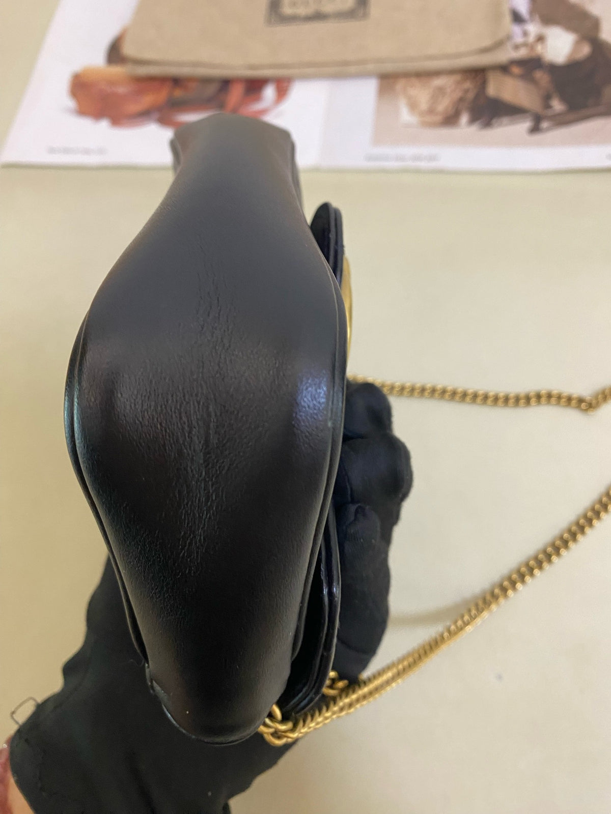 Gucci - GG Marmont Mini - Leather - Black - (mini)