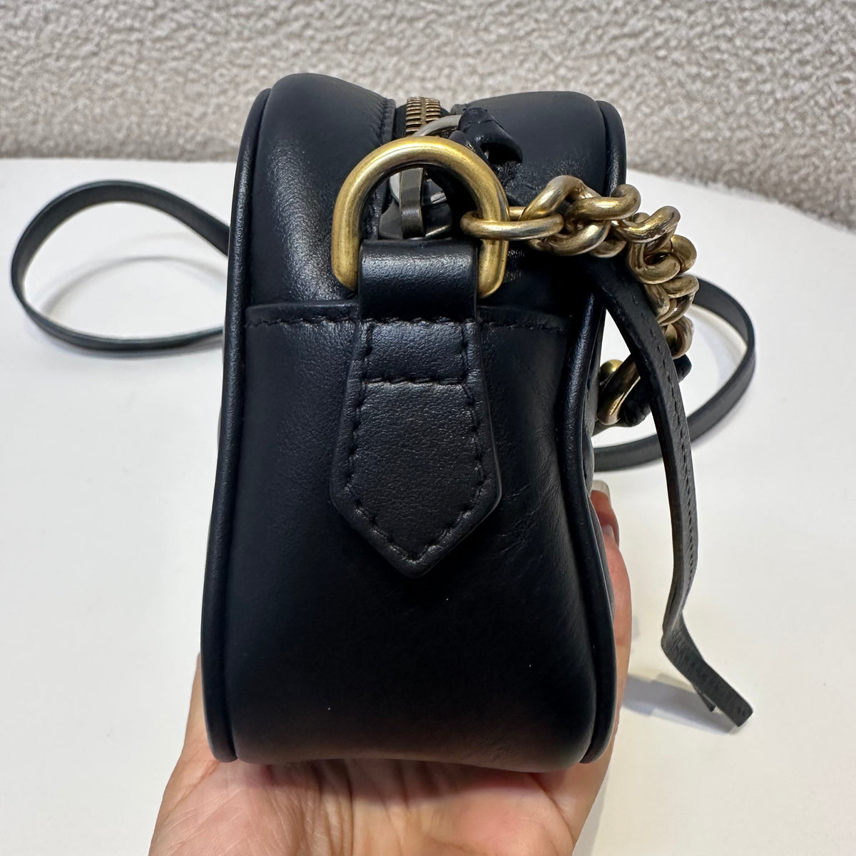 Gucci - GG Marmont Mini - Leather - Black - (mini)