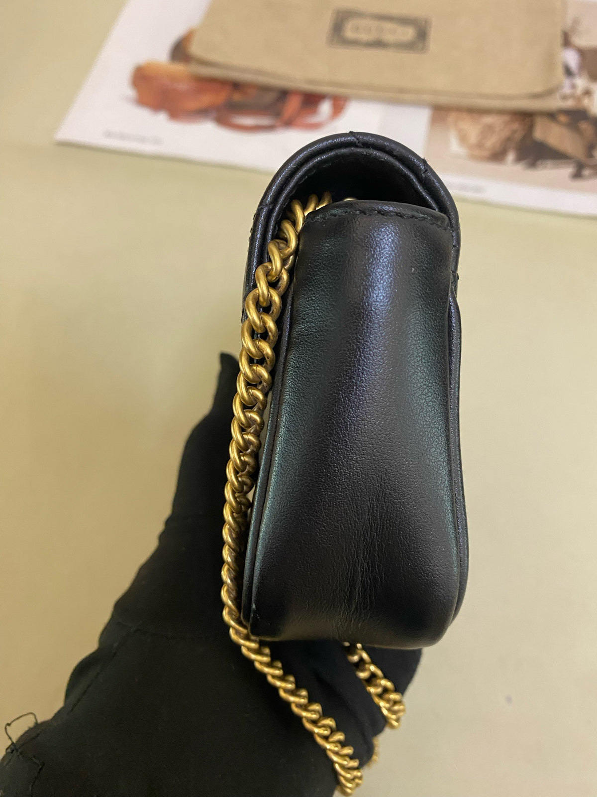 Gucci - GG Marmont Mini - Leather - Black - (mini)