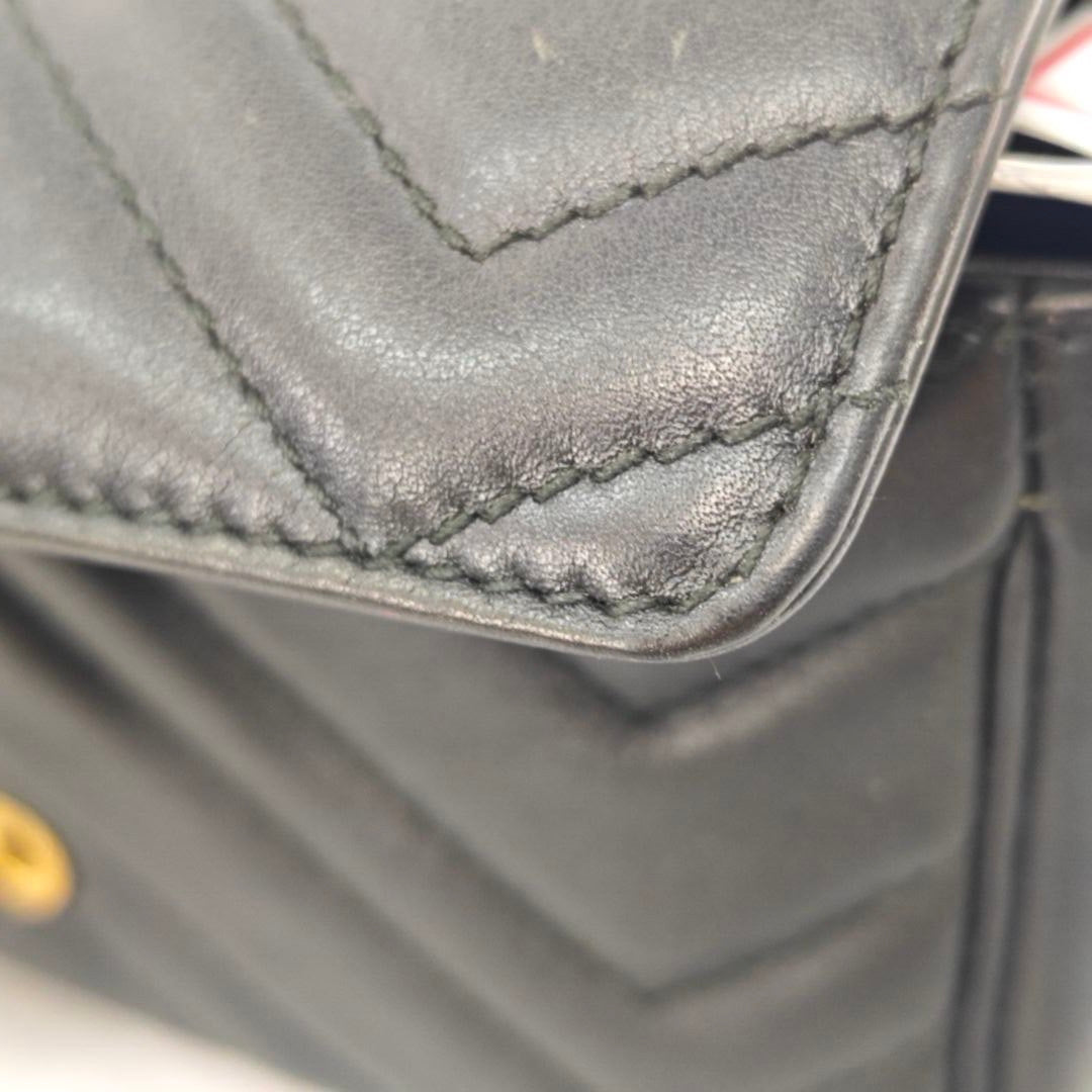 Gucci - GG Marmont Mini - Leather - Black - (mini)
