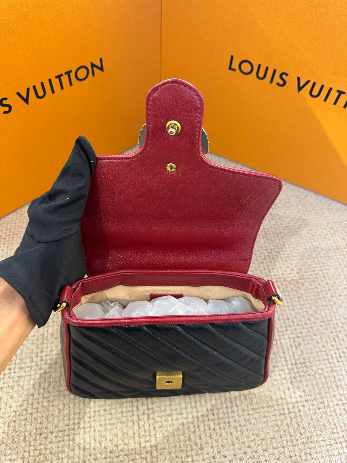 Gucci - GG Marmont Mini - Leather - Black - (mini)