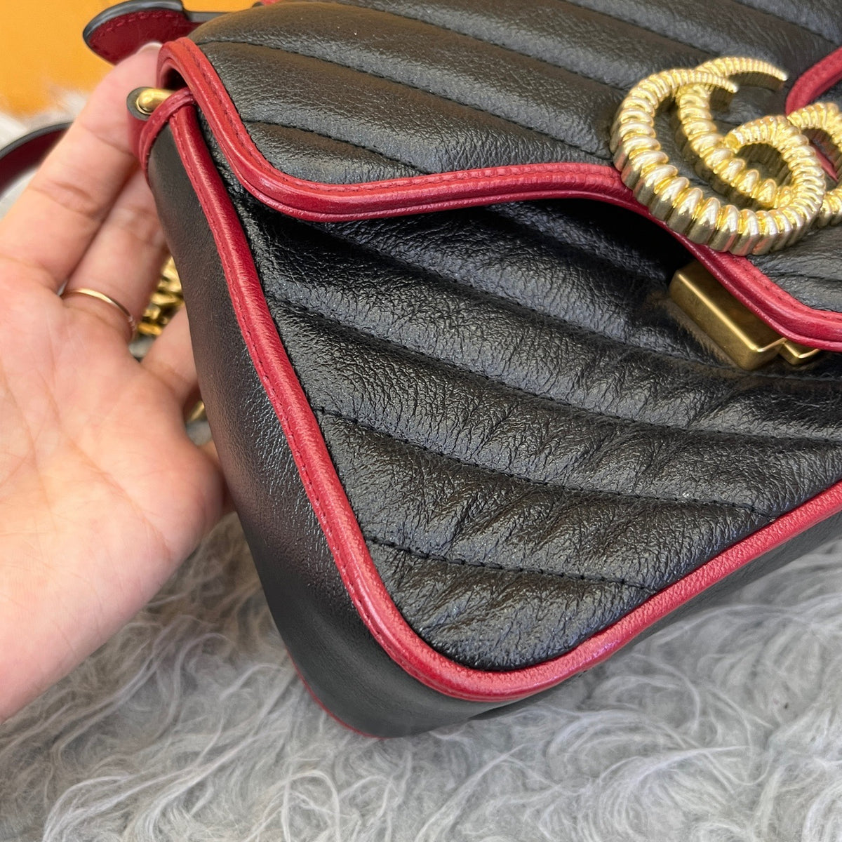 Gucci - GG Marmont Mini - Leather - Black - (mini)