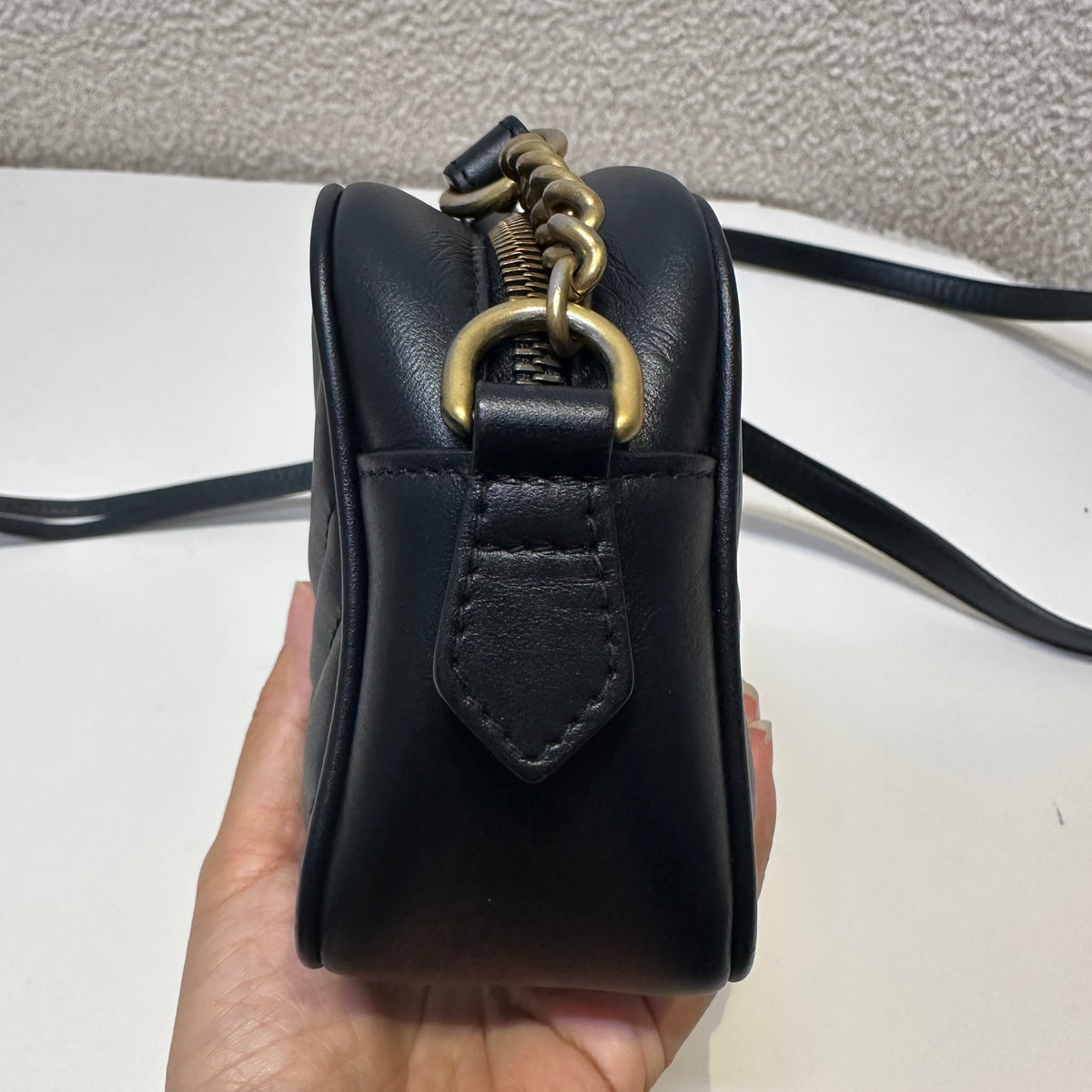 Gucci - GG Marmont Mini - Leather - Black - (mini)