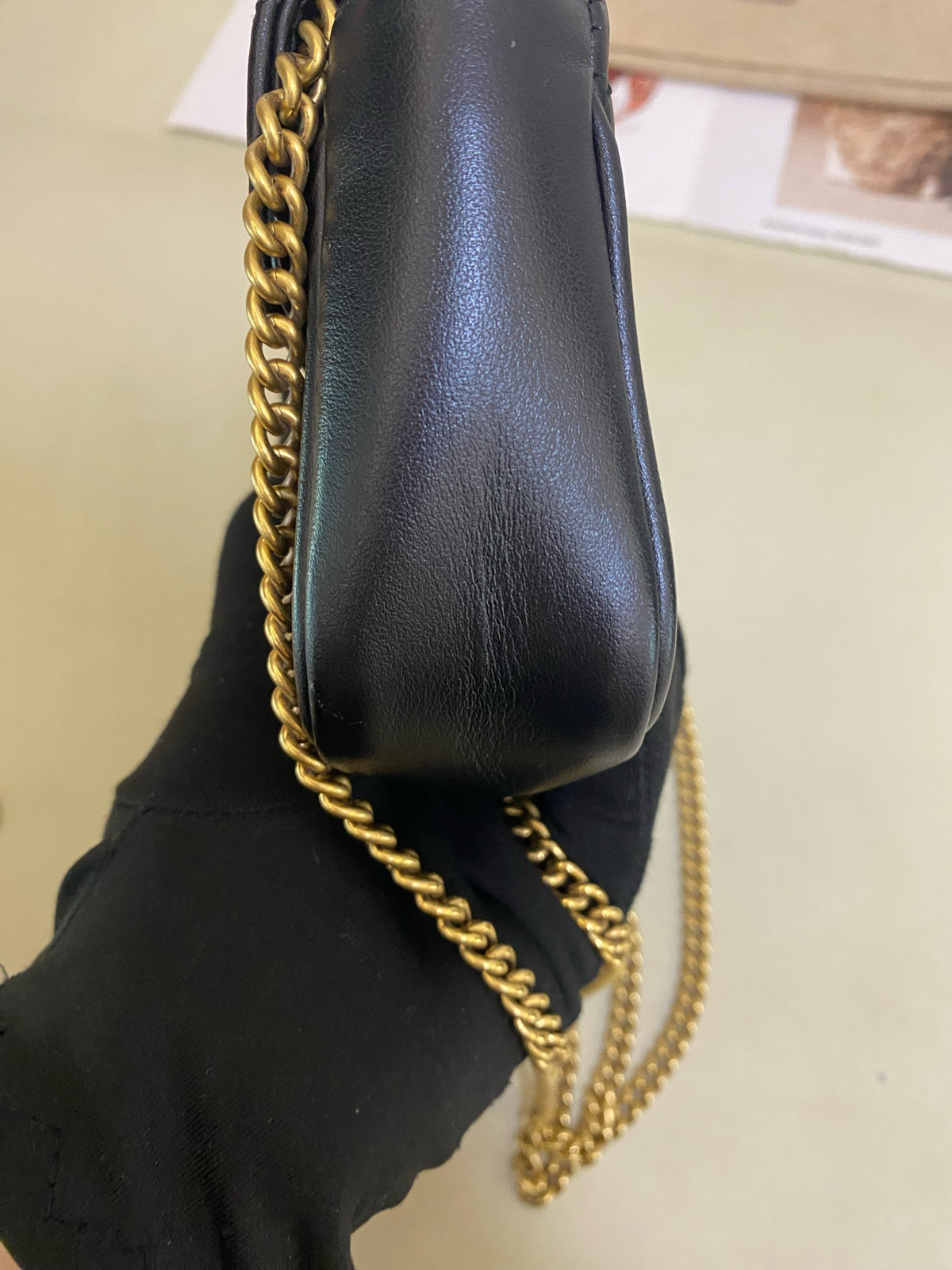 Gucci - GG Marmont Mini - Leather - Black - (mini)