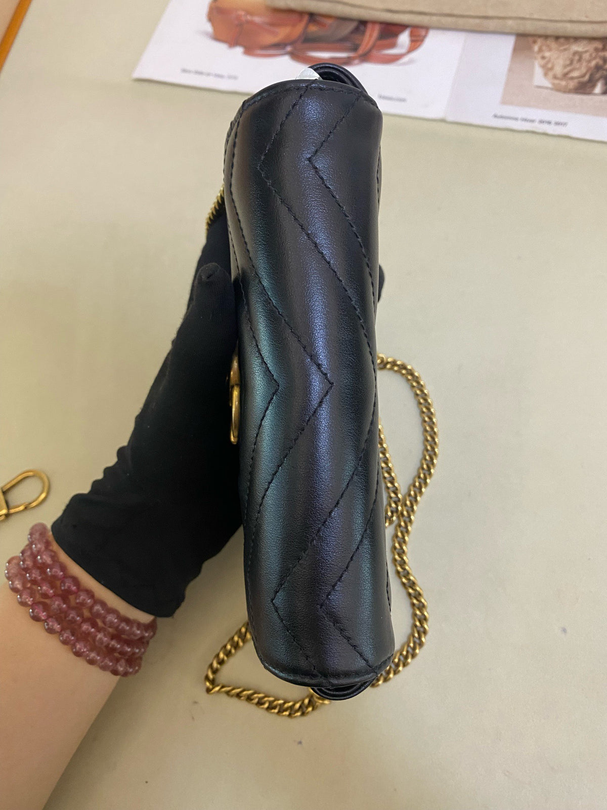 Gucci - GG Marmont Mini - Leather - Black - (mini)