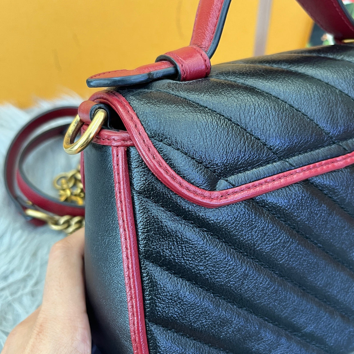 Gucci - GG Marmont Mini - Leather - Black - (mini)